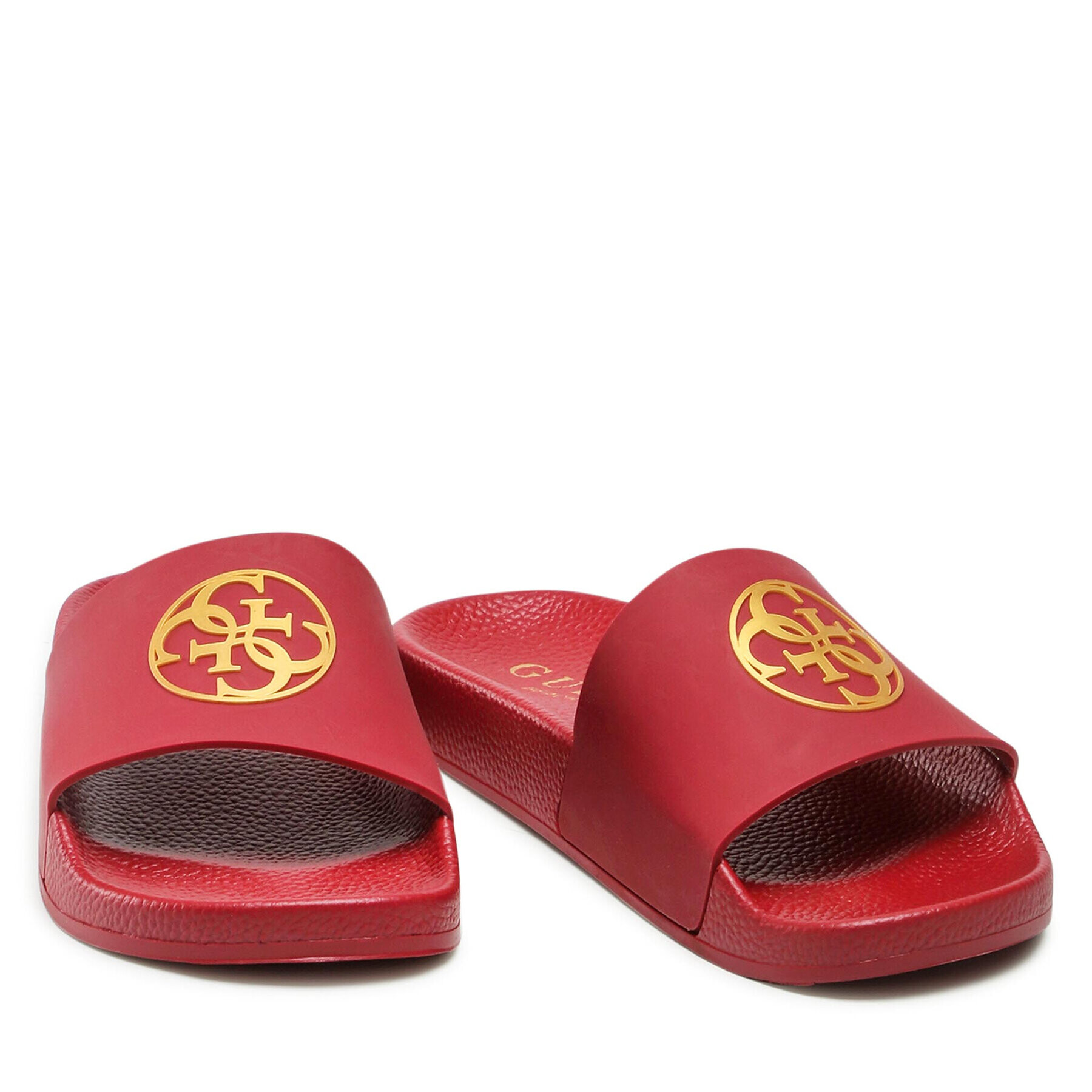 Guess Nazouváky 4G Logo Beach Slippers E2GZ01 BB00F Bordó - Pepit.cz