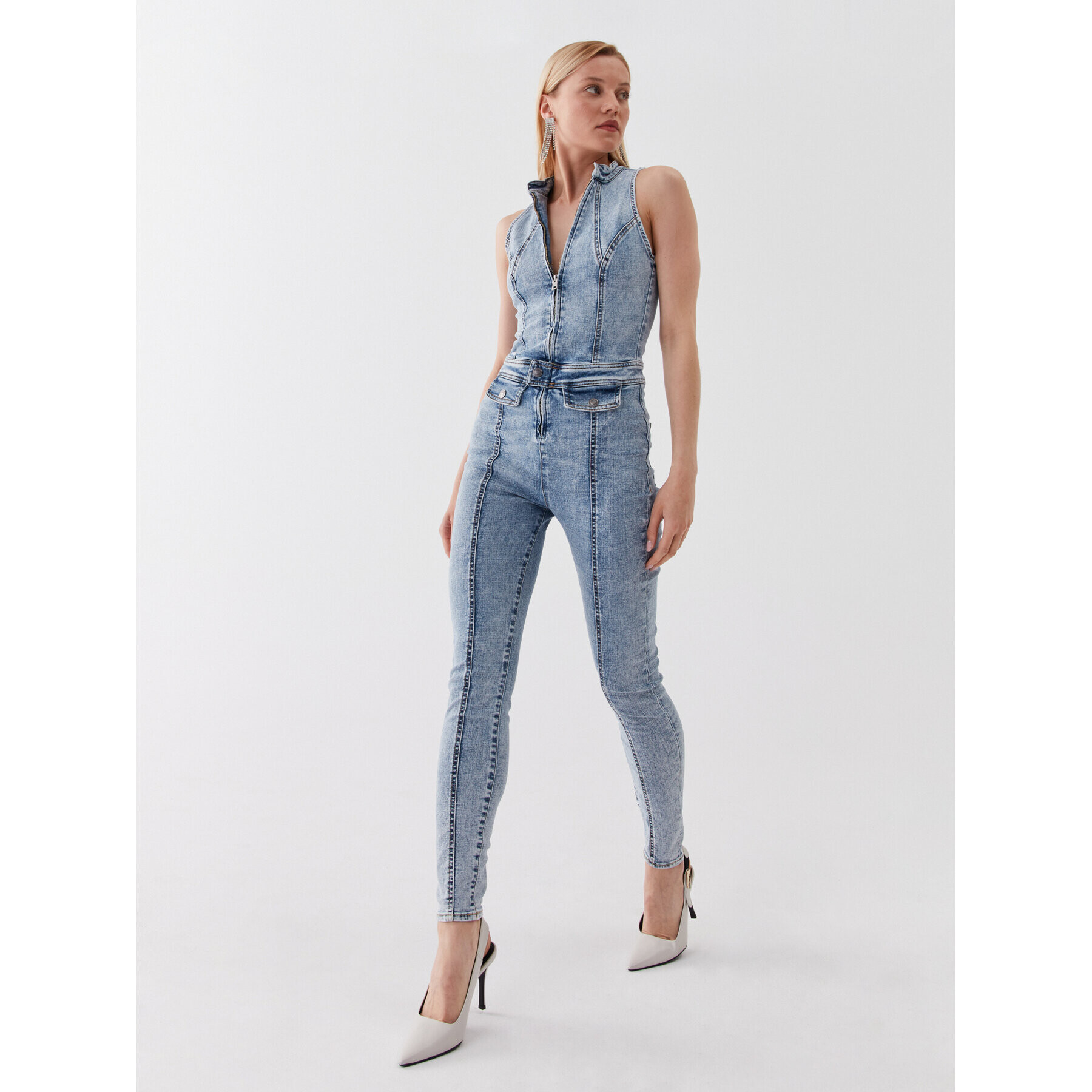 Guess Overal W3YD0A D4LT0 Modrá Slim Fit - Pepit.cz