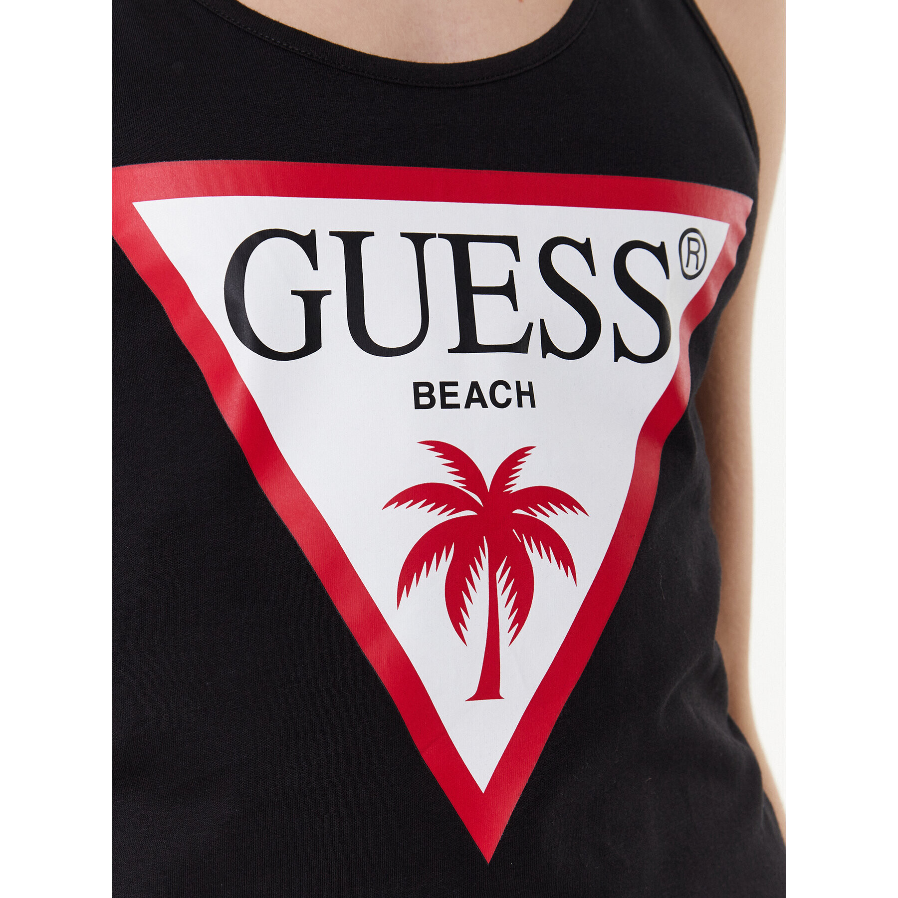 Guess Plážové šaty Logo E3GP03 JA914 Černá Regular Fit - Pepit.cz