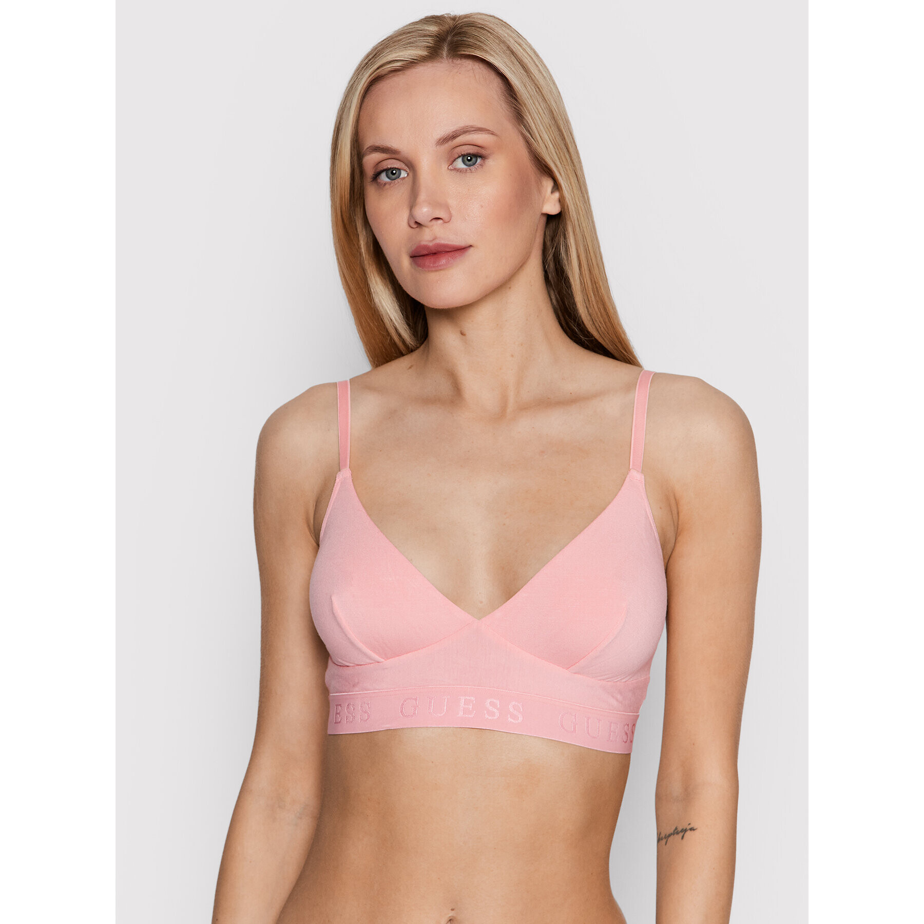 Guess Podprsenka Bralette April O1BC20 JR06U Růžová - Pepit.cz