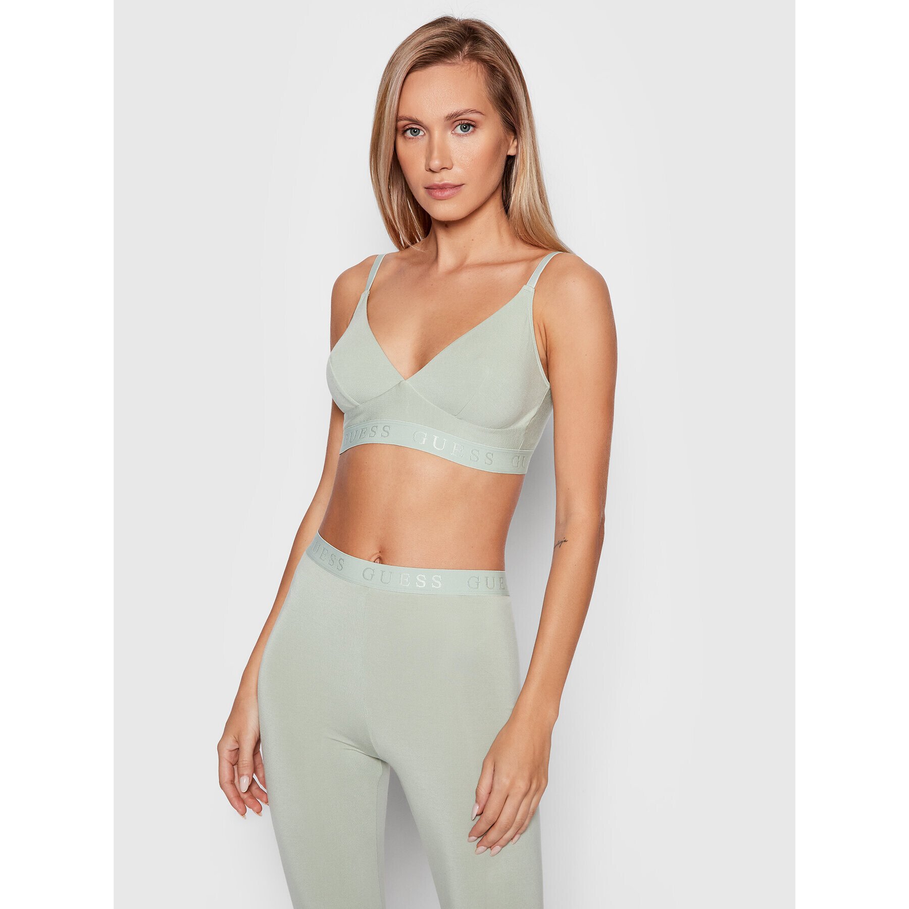 Guess Podprsenka Bralette April O1BC20 JR06U Zelená - Pepit.cz