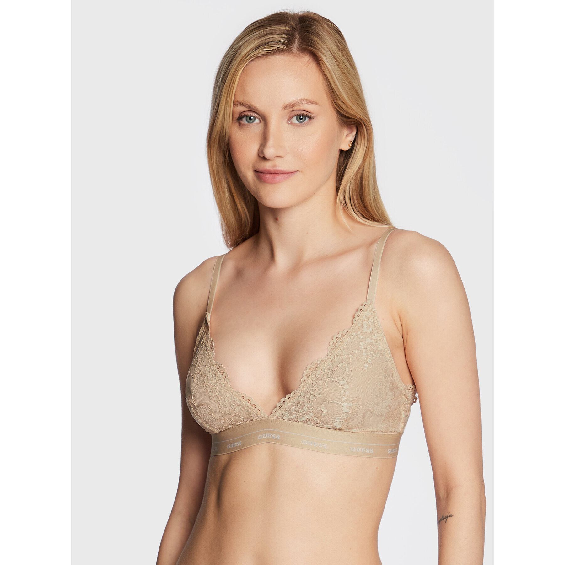 Guess Podprsenka Bralette Aria O0BC00 PZ01C Béžová - Pepit.cz