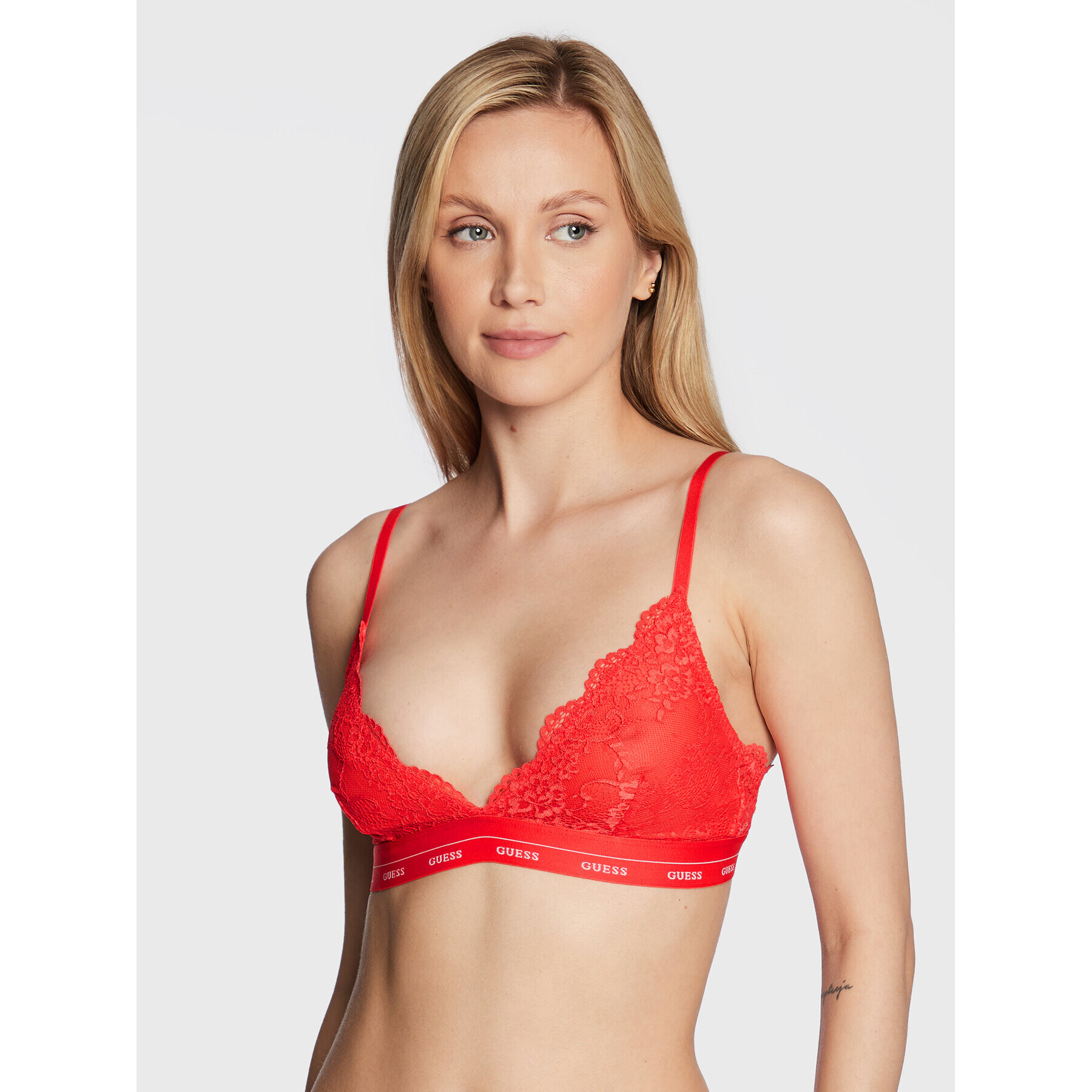 Guess Podprsenka Bralette Aria O0BC00 PZ01C Červená - Pepit.cz