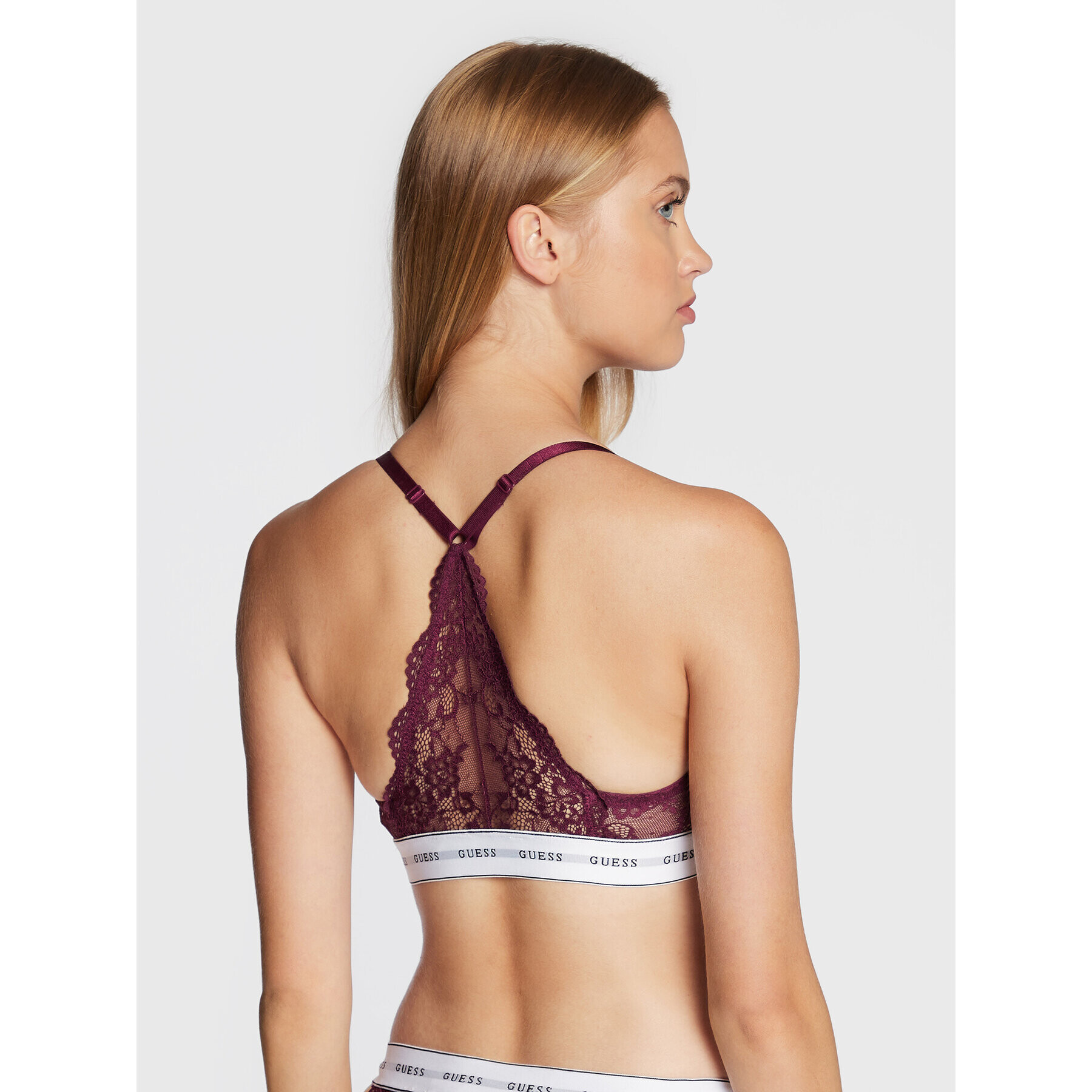 Guess Podprsenka Bralette Belle O97C02 KBBT0 Fialová - Pepit.cz