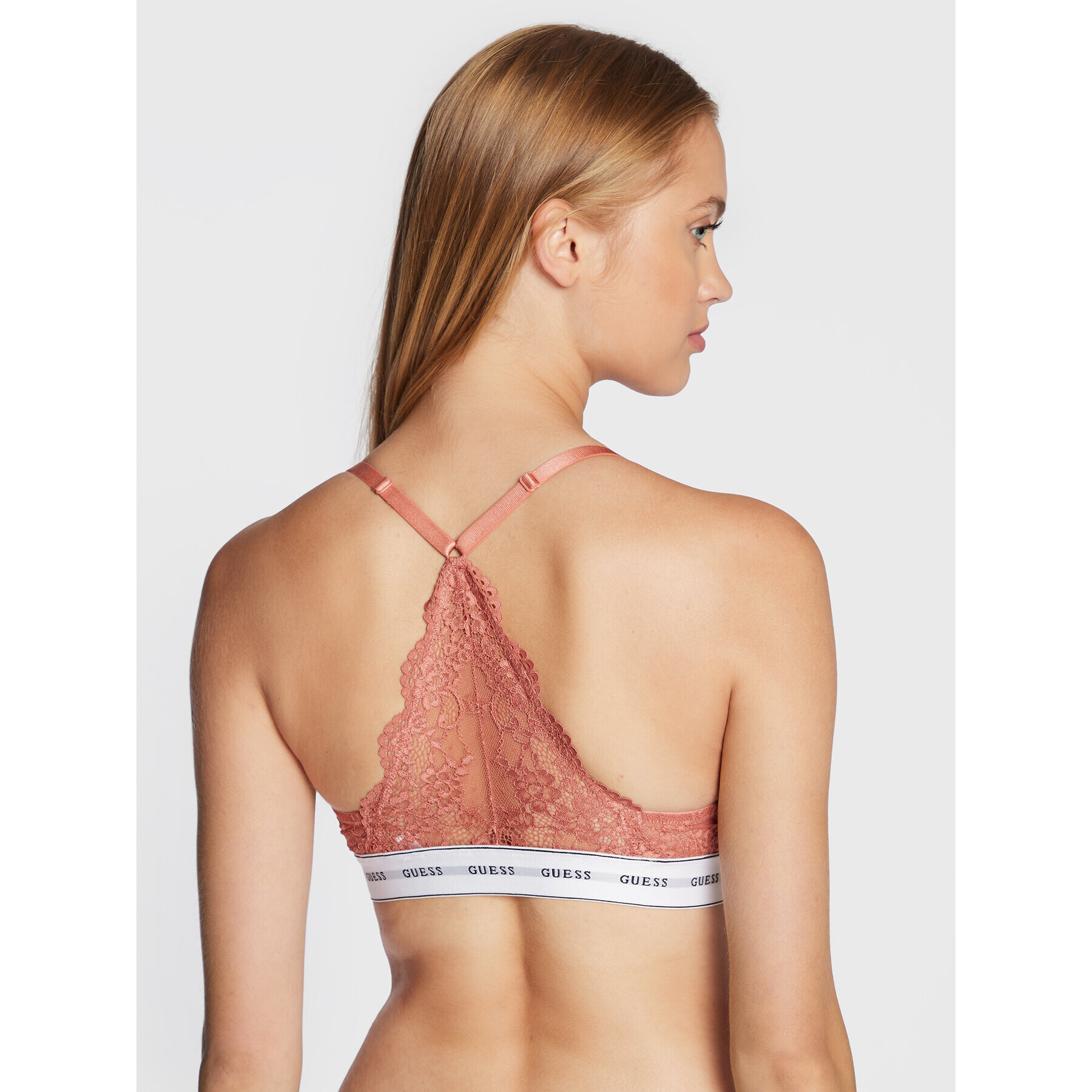 Guess Podprsenka Bralette Belle O97C02 KBBT0 Růžová - Pepit.cz