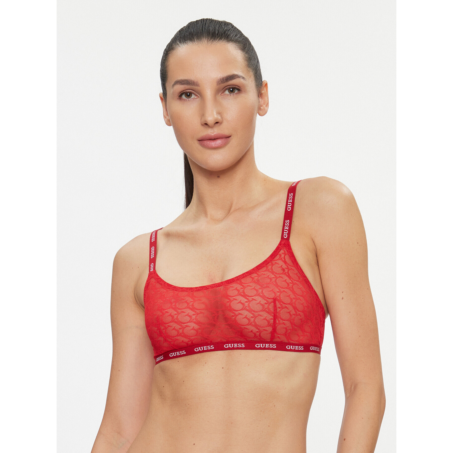 Guess Podprsenka Bralette O3BC16 KBXA0 Červená - Pepit.cz