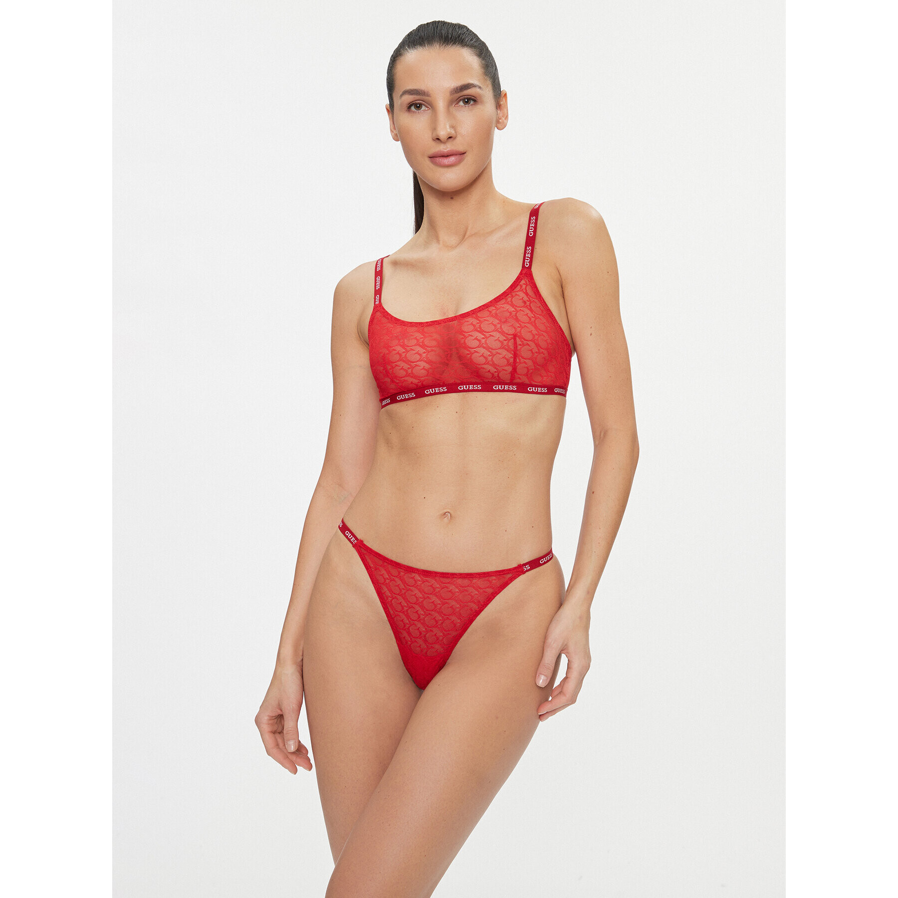 Guess Podprsenka Bralette O3BC16 KBXA0 Červená - Pepit.cz