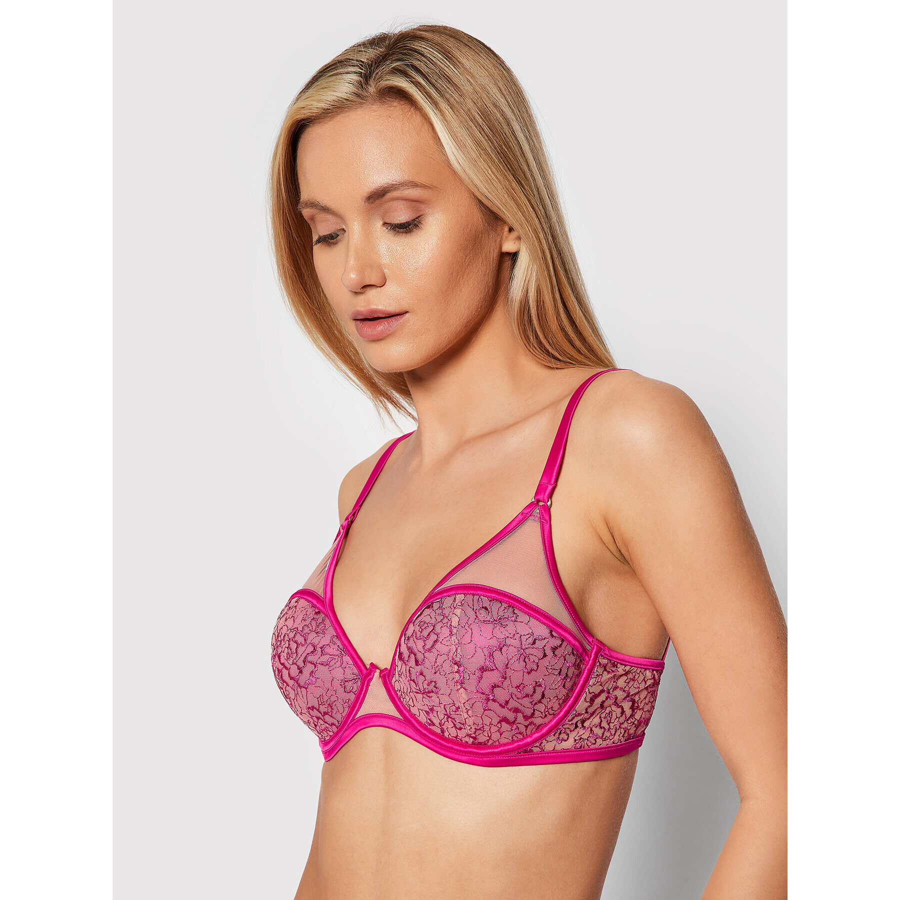 Guess Podprsenka Push-up Aleesha O1BC04 PZ01U Růžová - Pepit.cz