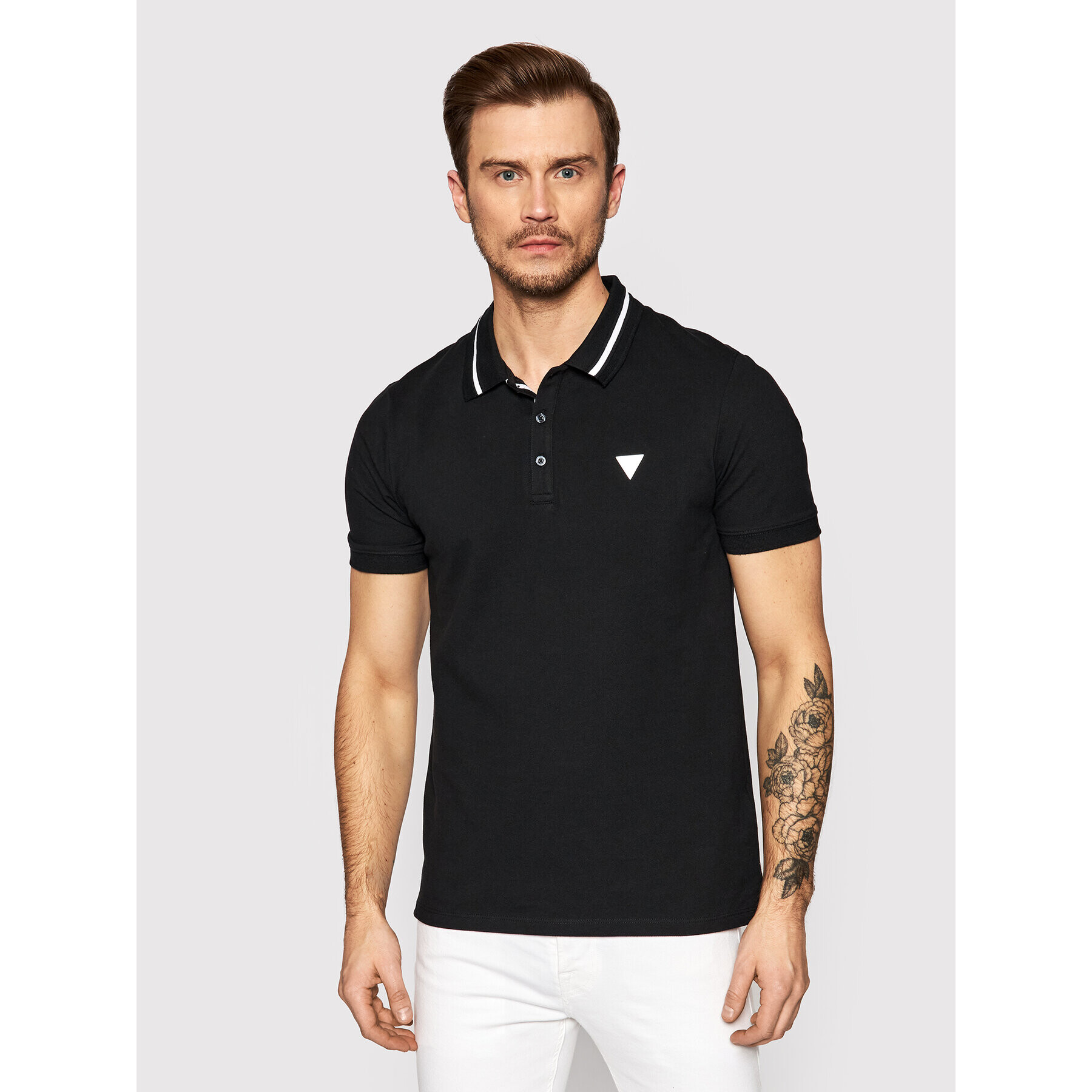 Guess Polokošile Lyle M2RP60 K7O61 Černá Slim Fit - Pepit.cz