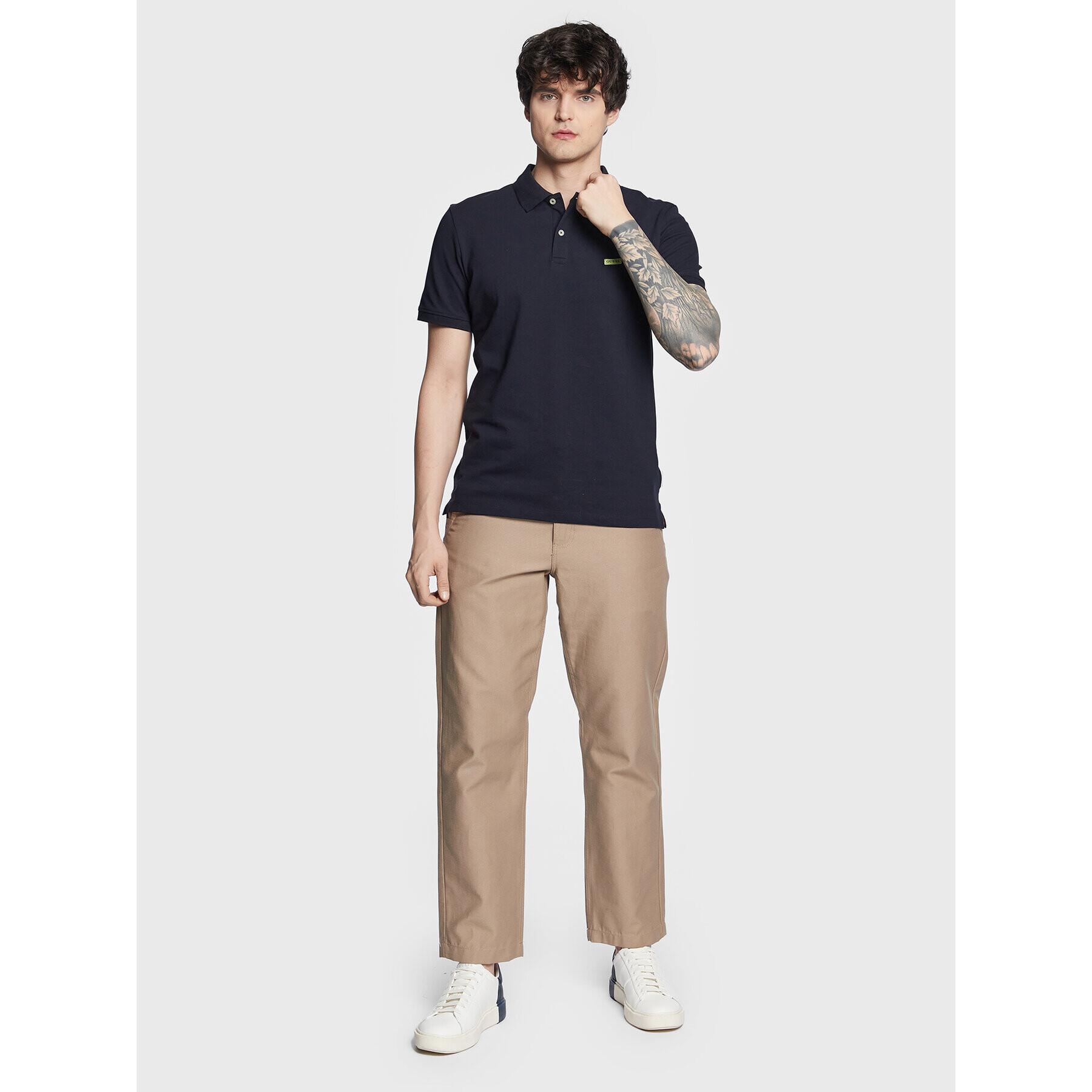 Guess Polokošile Lyle M3GP60 K7O64 Tmavomodrá Slim Fit - Pepit.cz