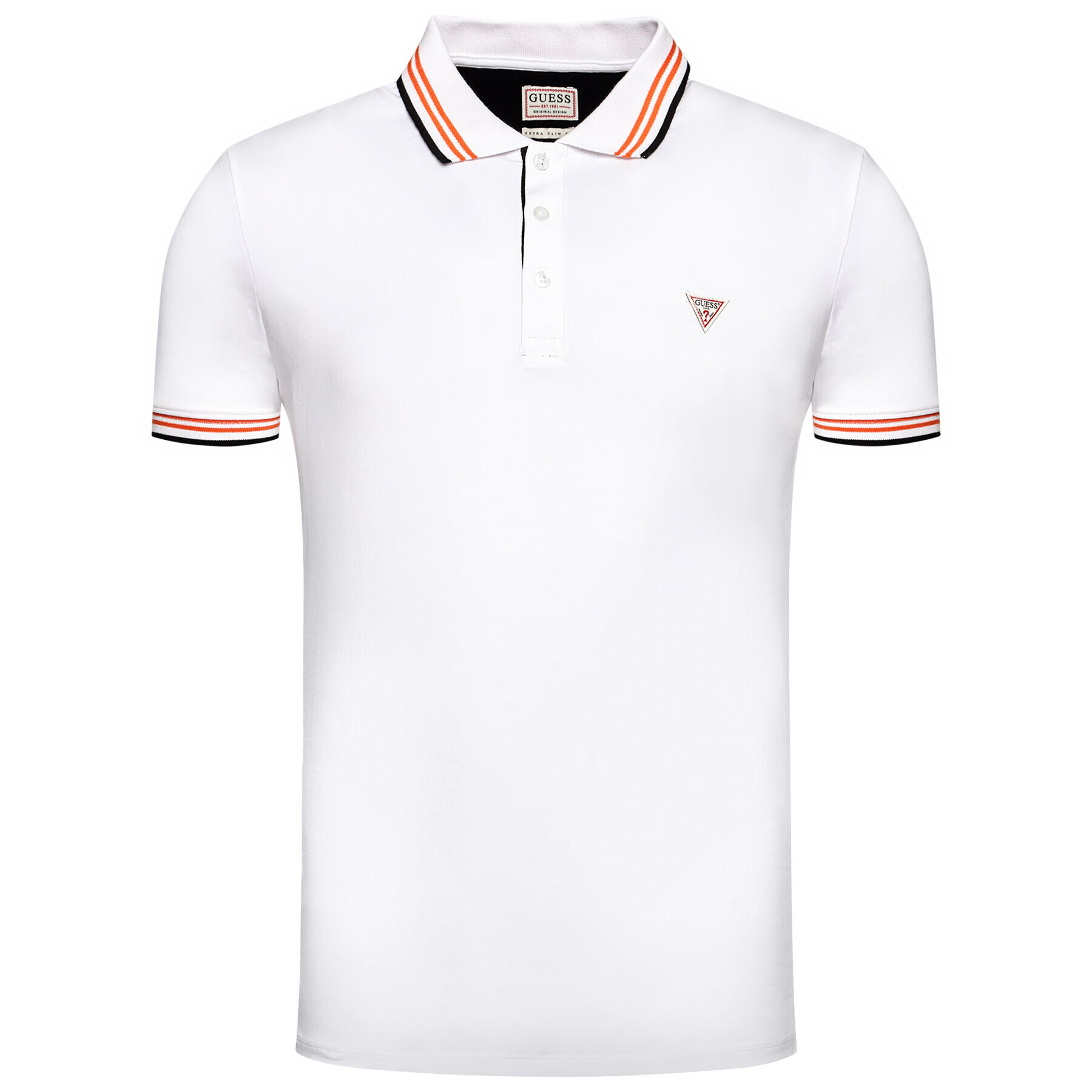 Guess Polokošile M1RP66 J1311 Bílá Extra Slim Fit - Pepit.cz