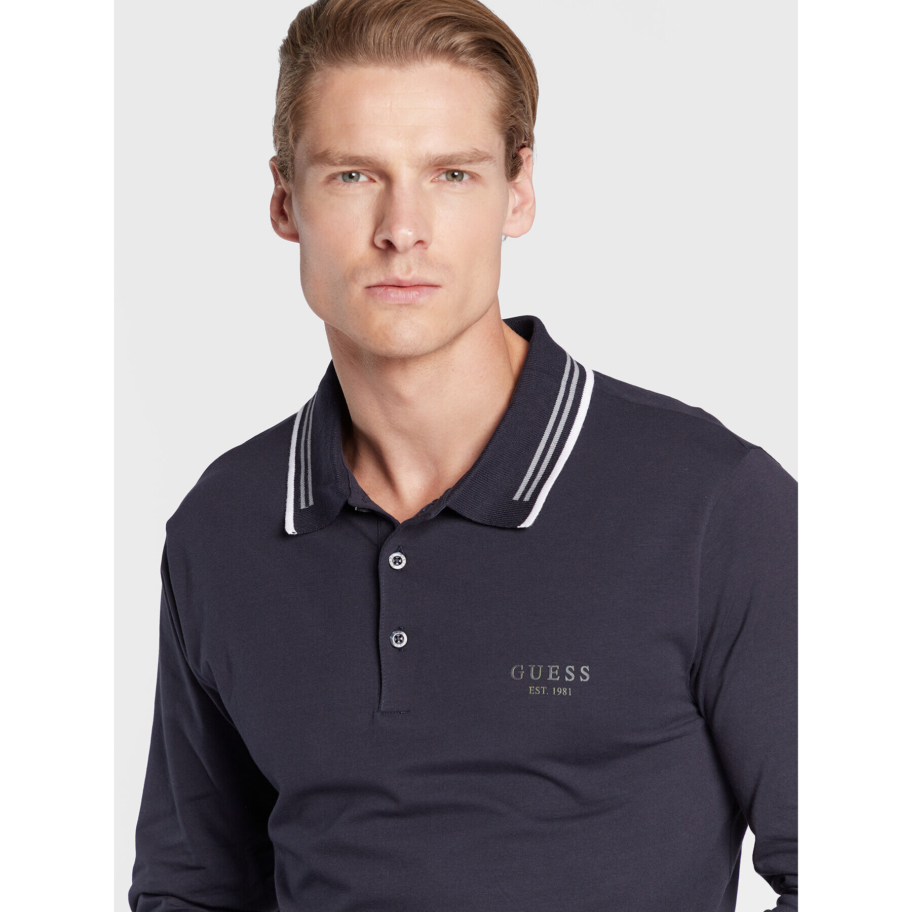 Guess Polokošile M2BP36 J1314 Tmavomodrá Regular Fit - Pepit.cz