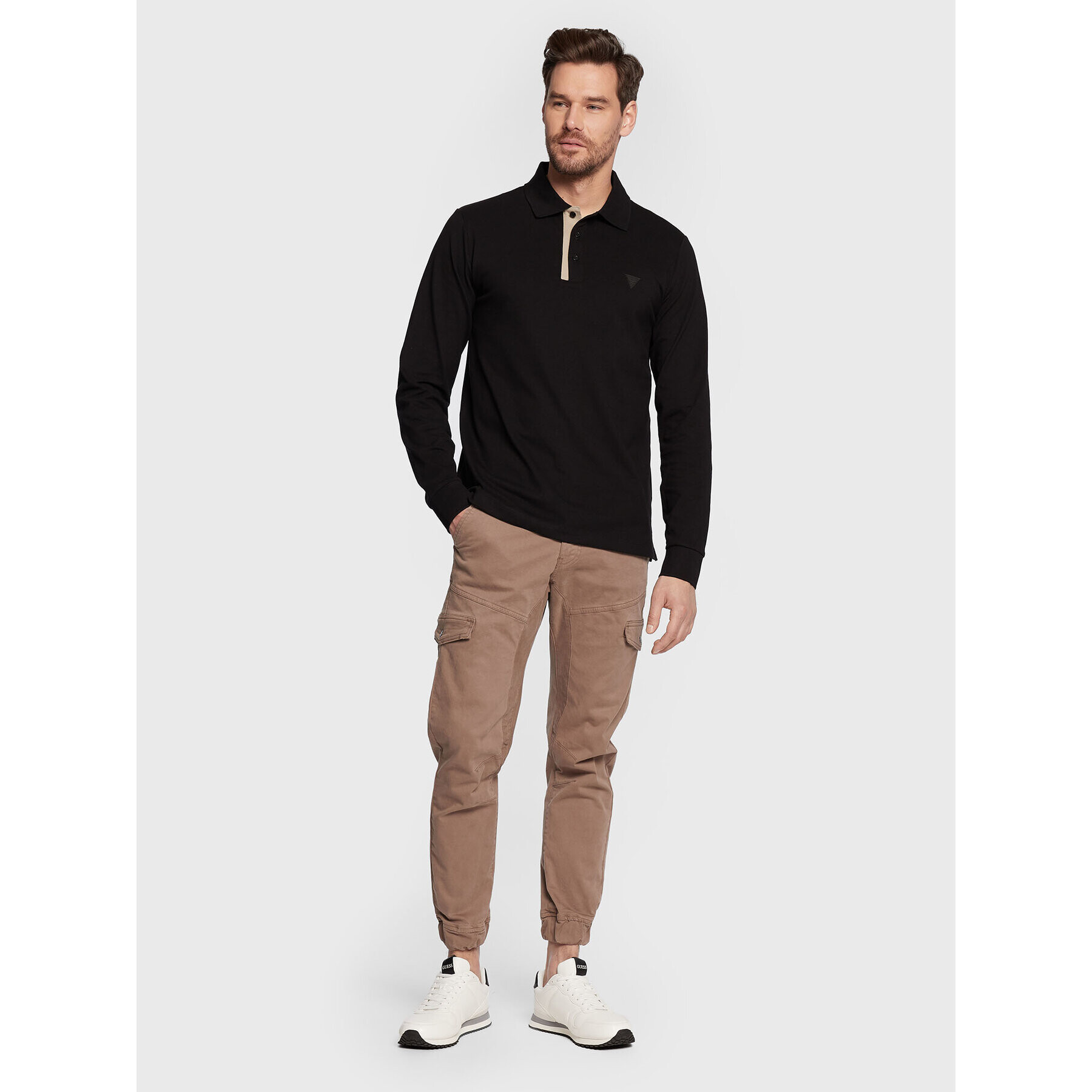 Guess Polokošile M2BP58 K7O64 Černá Slim Fit - Pepit.cz