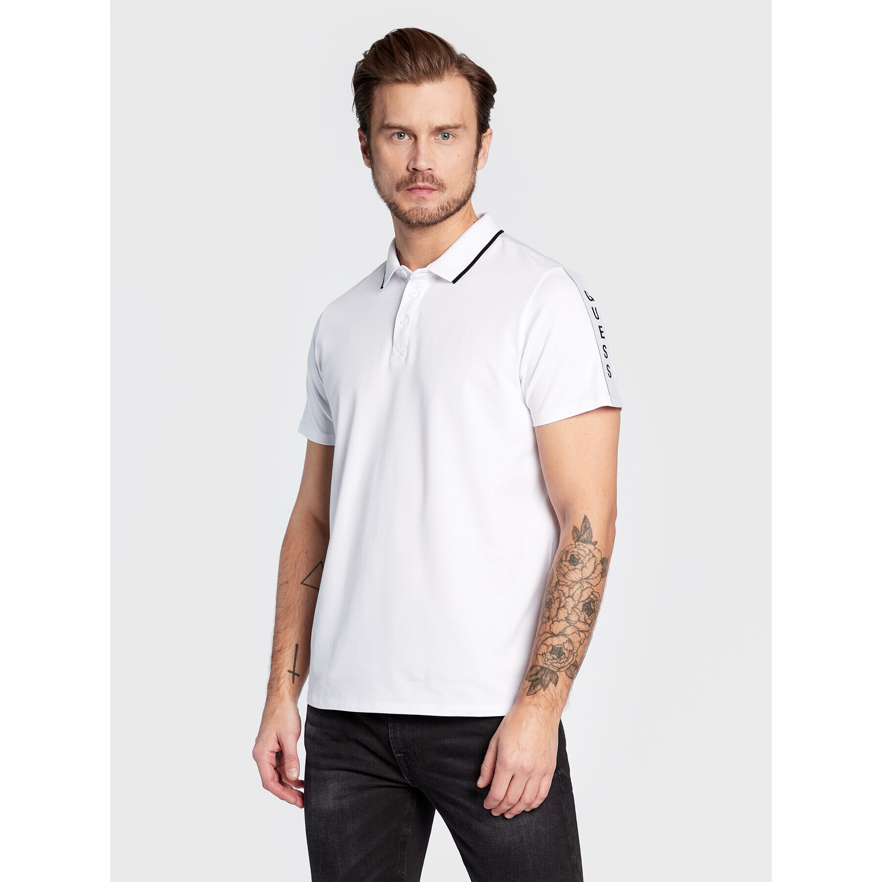 Guess Polokošile M2YP25 KARS0 Bílá Slim Fit - Pepit.cz