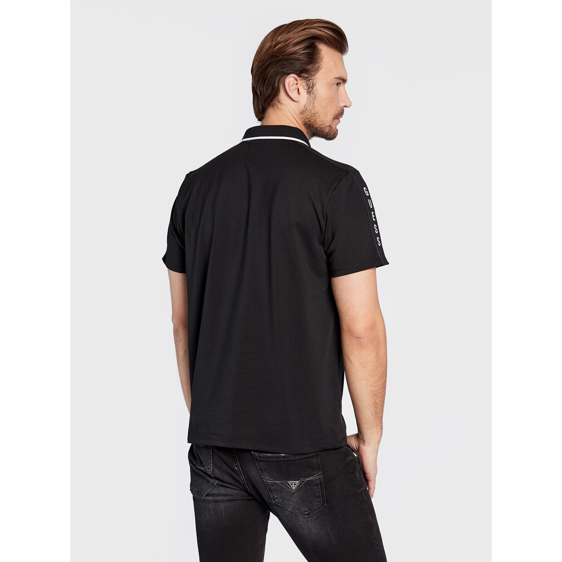 Guess Polokošile M2YP25 KARS0 Černá Slim Fit - Pepit.cz