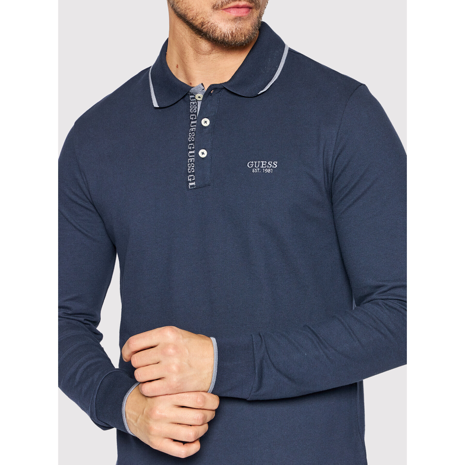 Guess Polokošile M2YP58 K7O61 Tmavomodrá Slim Fit - Pepit.cz