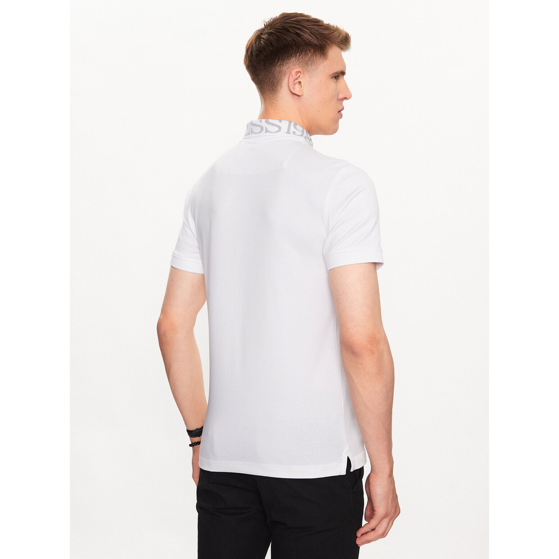 Guess Polokošile Nolan M3YP66 KBL51 Bílá Slim Fit - Pepit.cz