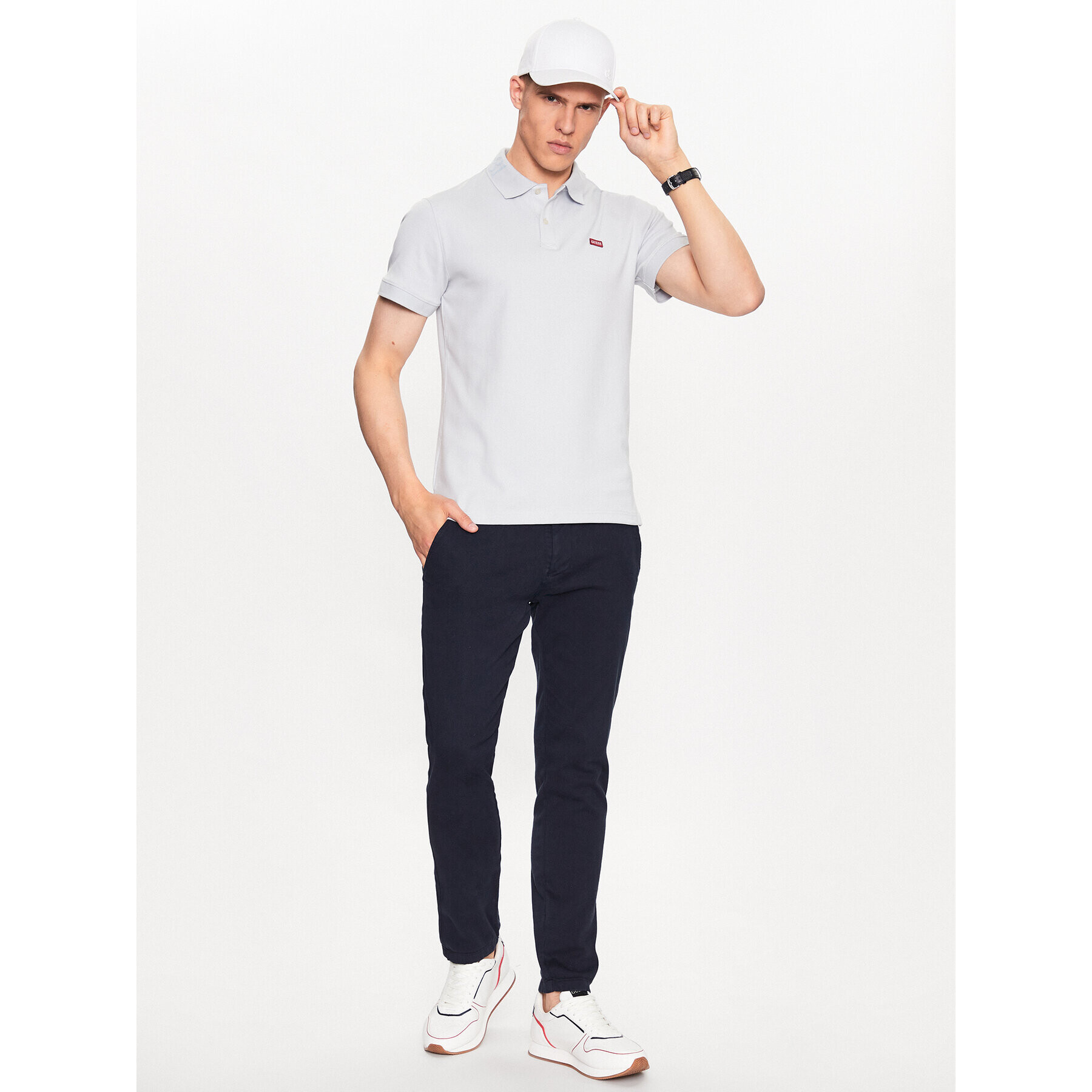 Guess Polokošile Nolan M3YP66 KBL51 Šedá Slim Fit - Pepit.cz