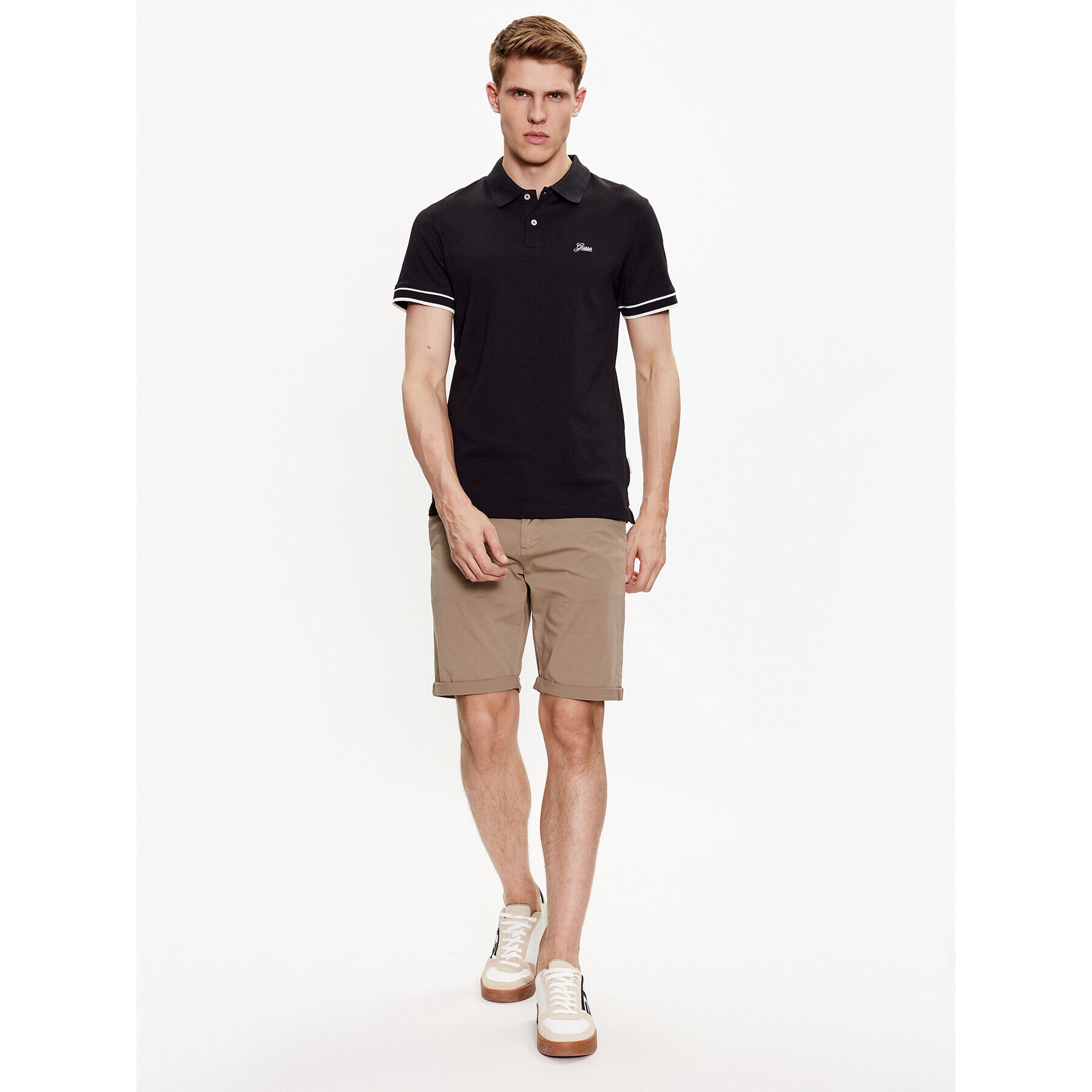 Guess Polokošile Oliver M3GP66 KBL51 Černá Slim Fit - Pepit.cz