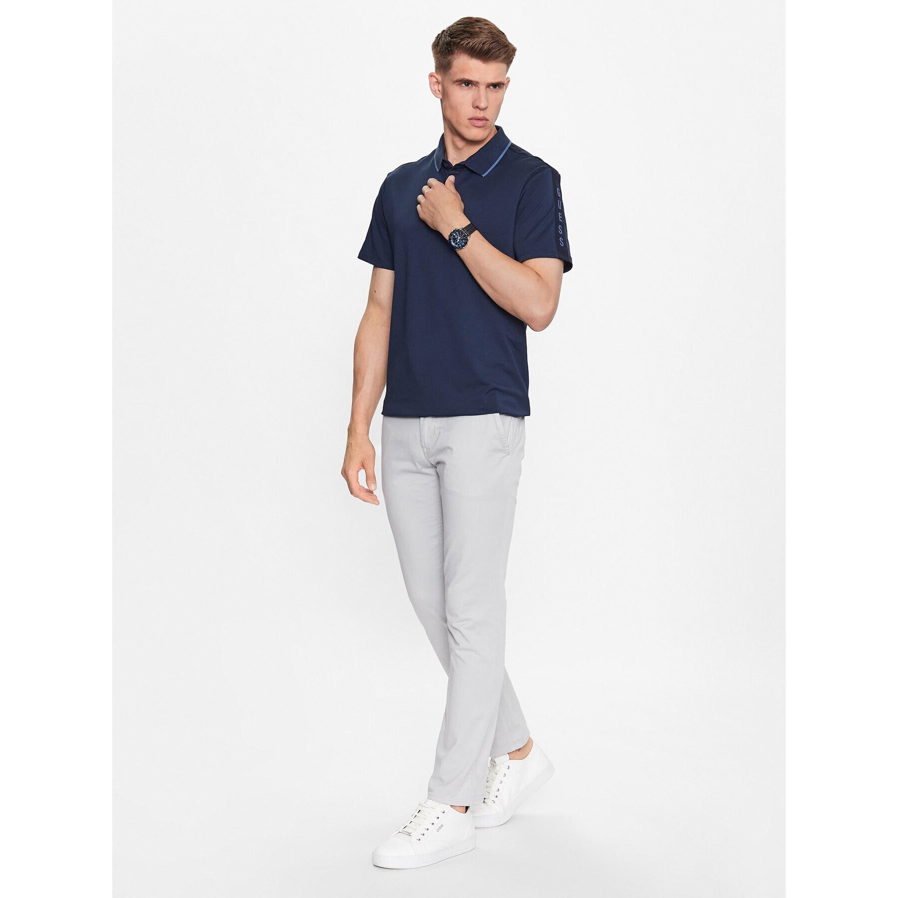 Guess Polokošile Paul M2YP25 KARS0 Tmavomodrá Regular Fit - Pepit.cz