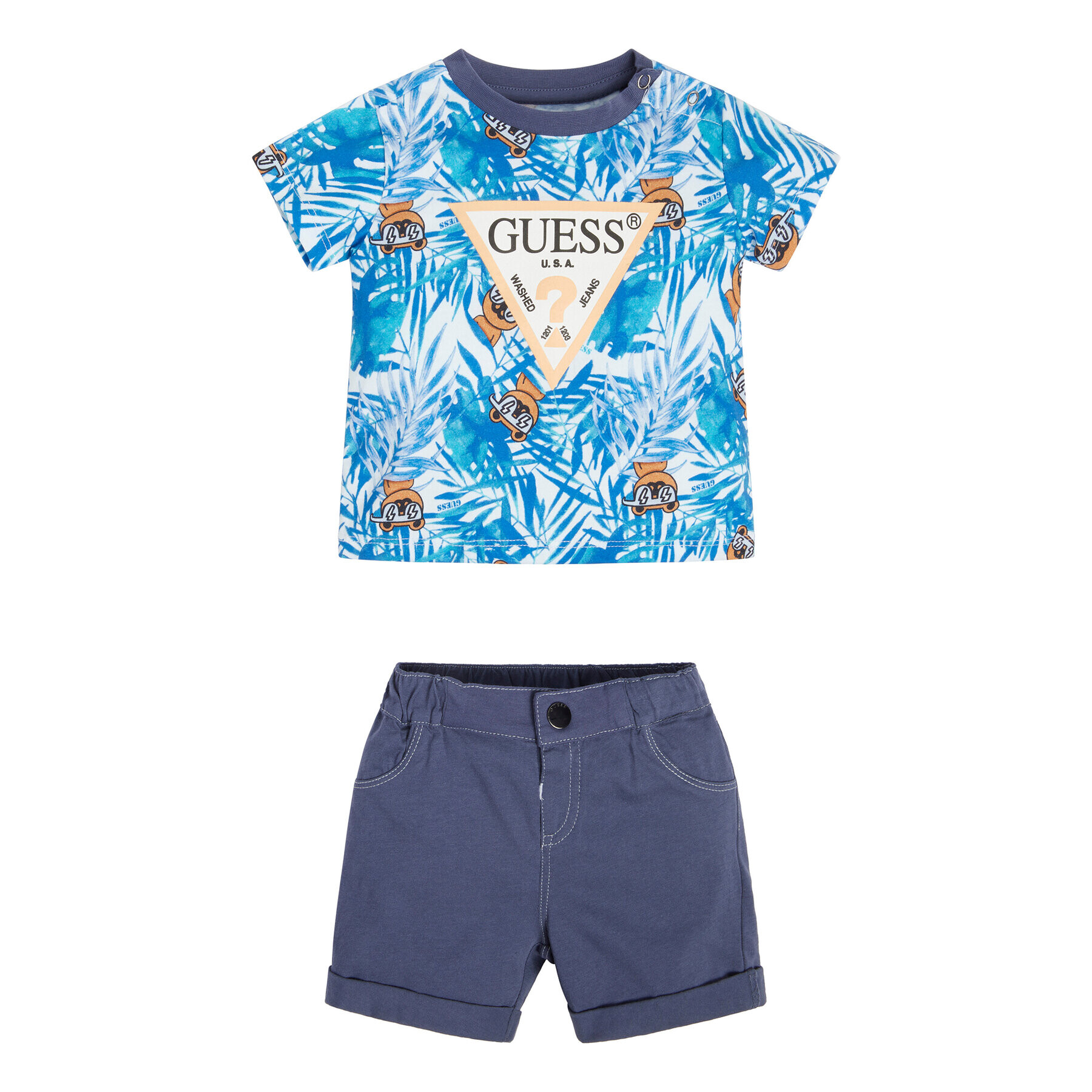 Guess Sada T-shirt a šortky I3GG16 K8HM3 Modrá Regular Fit - Pepit.cz