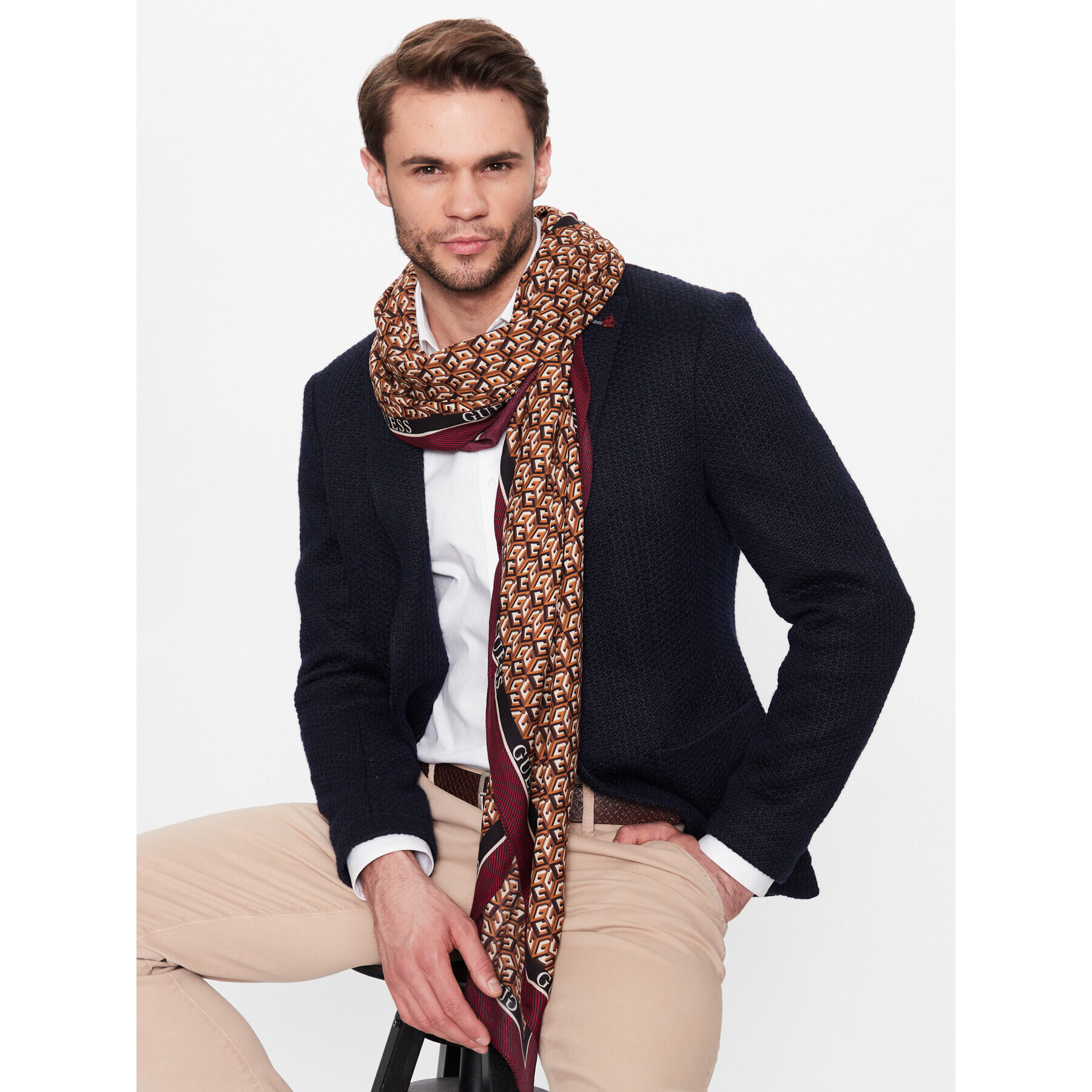 Guess Šátek Not Coordinated Scarves AM9080 VIS03 Hnědá - Pepit.cz