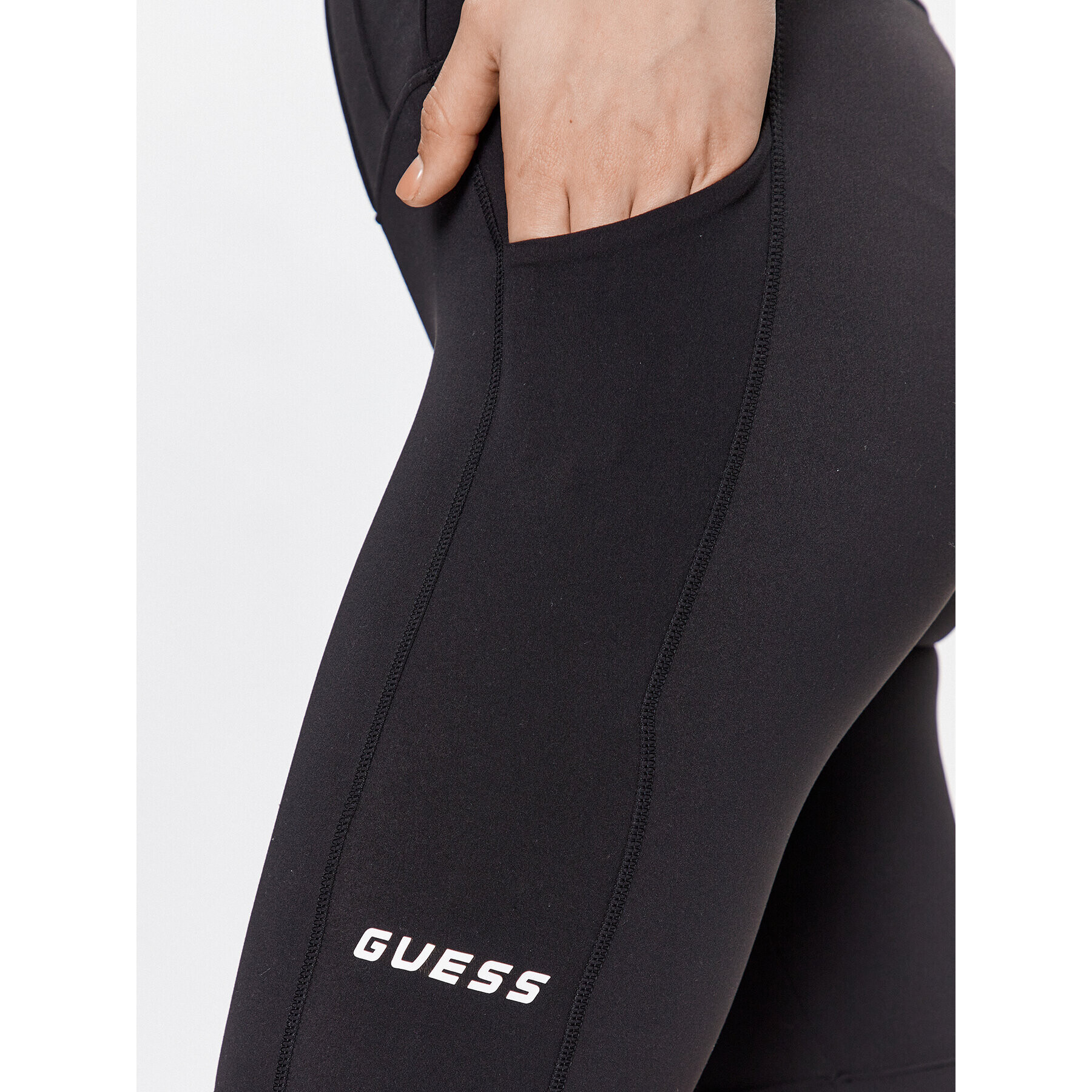 Guess Sportovní kraťasy Brigit V3GD02 MC04Z Černá Super Skinny Fit - Pepit.cz