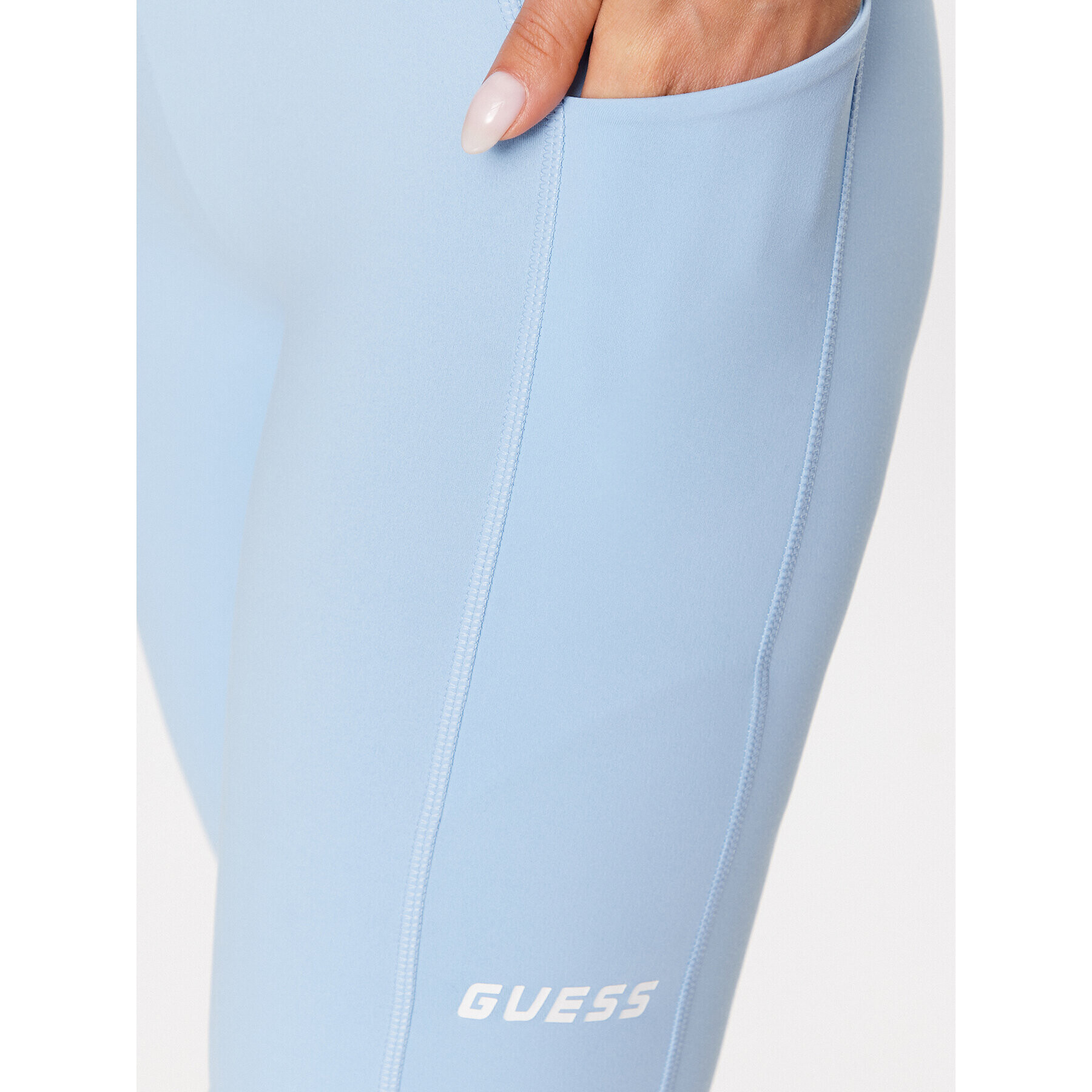 Guess Sportovní kraťasy Brigit V3GD02 MC04Z Modrá Super Skinny Fit - Pepit.cz