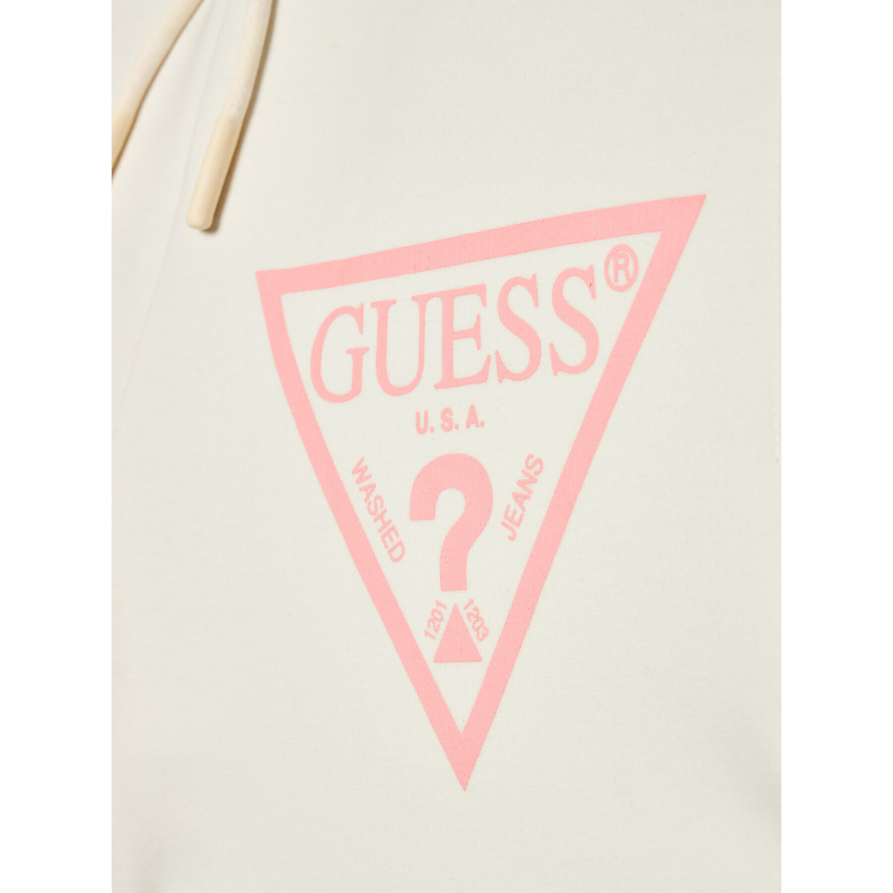 Guess Sportovní kraťasy J2RD08 KAMN2 Bílá Regular Fit - Pepit.cz