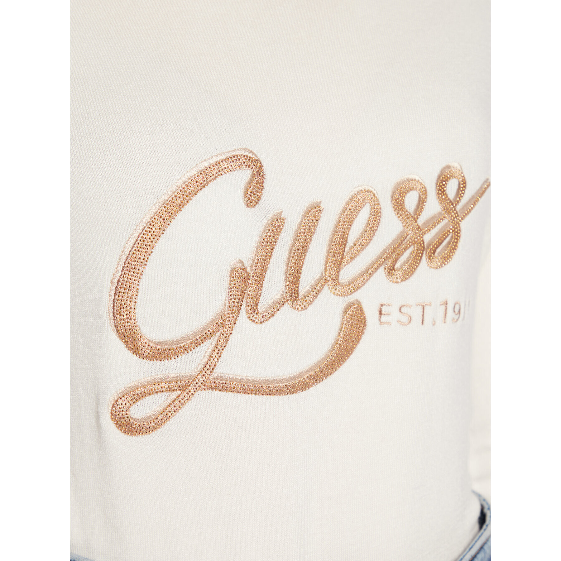 Guess Svetr Edie W3GR37 Z2NQ2 Écru Slim Fit - Pepit.cz