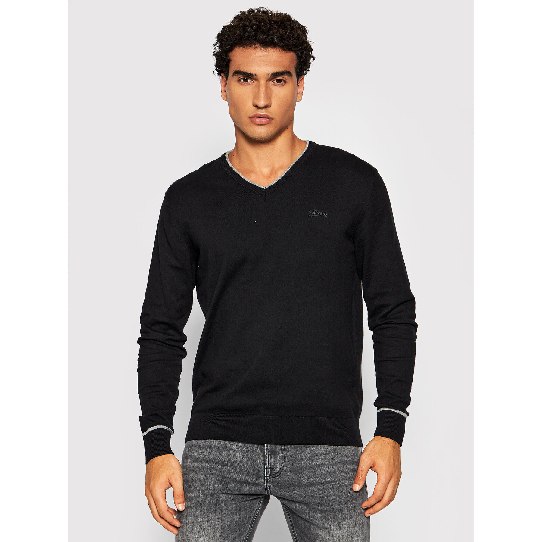 Guess Svetr Kenny M1YR55 Z2SA0 Černá Slim Fit - Pepit.cz