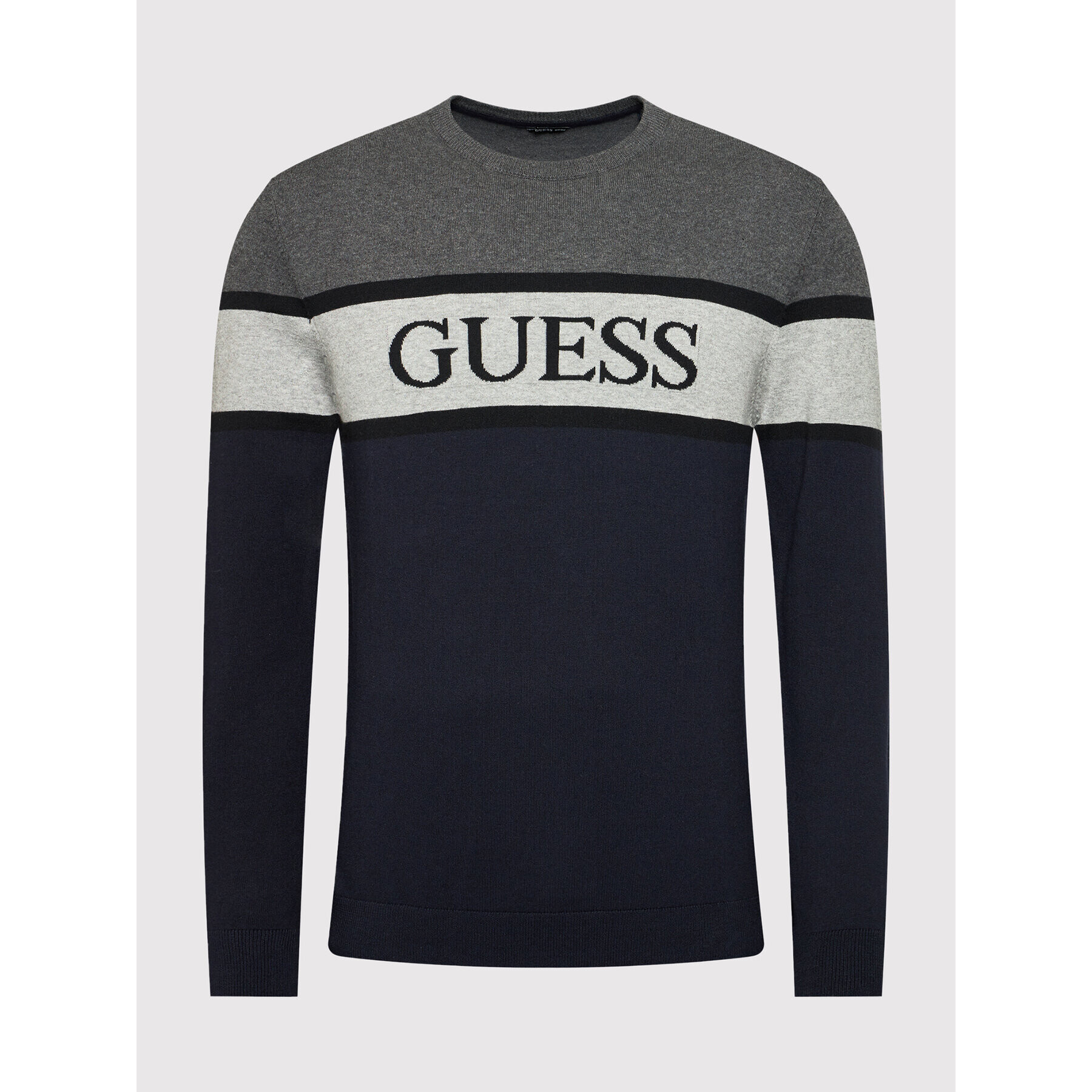 Guess Svetr M1YR57 Z2SA0 Tmavomodrá Slim Fit - Pepit.cz