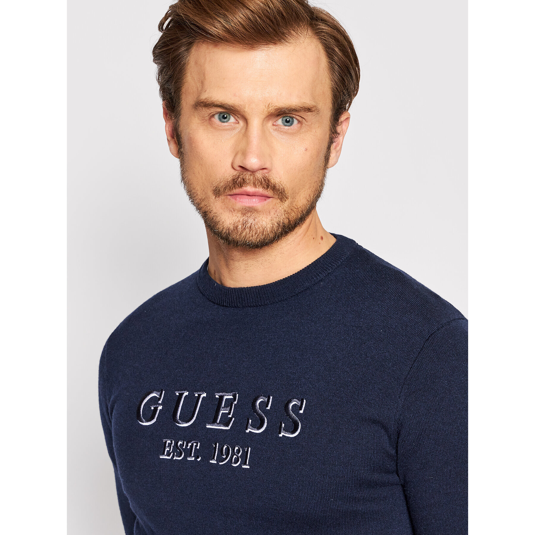 Guess Svetr M2YR02 Z3052 Tmavomodrá Regular Fit - Pepit.cz