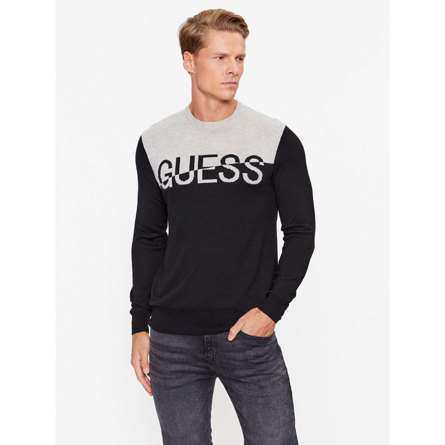 Guess Svetr M3BR09 Z3052 Černá Regular Fit - Pepit.cz