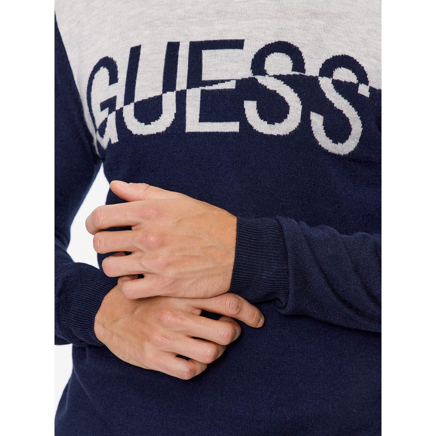 Guess Svetr M3BR09 Z3052 Tmavomodrá Regular Fit - Pepit.cz