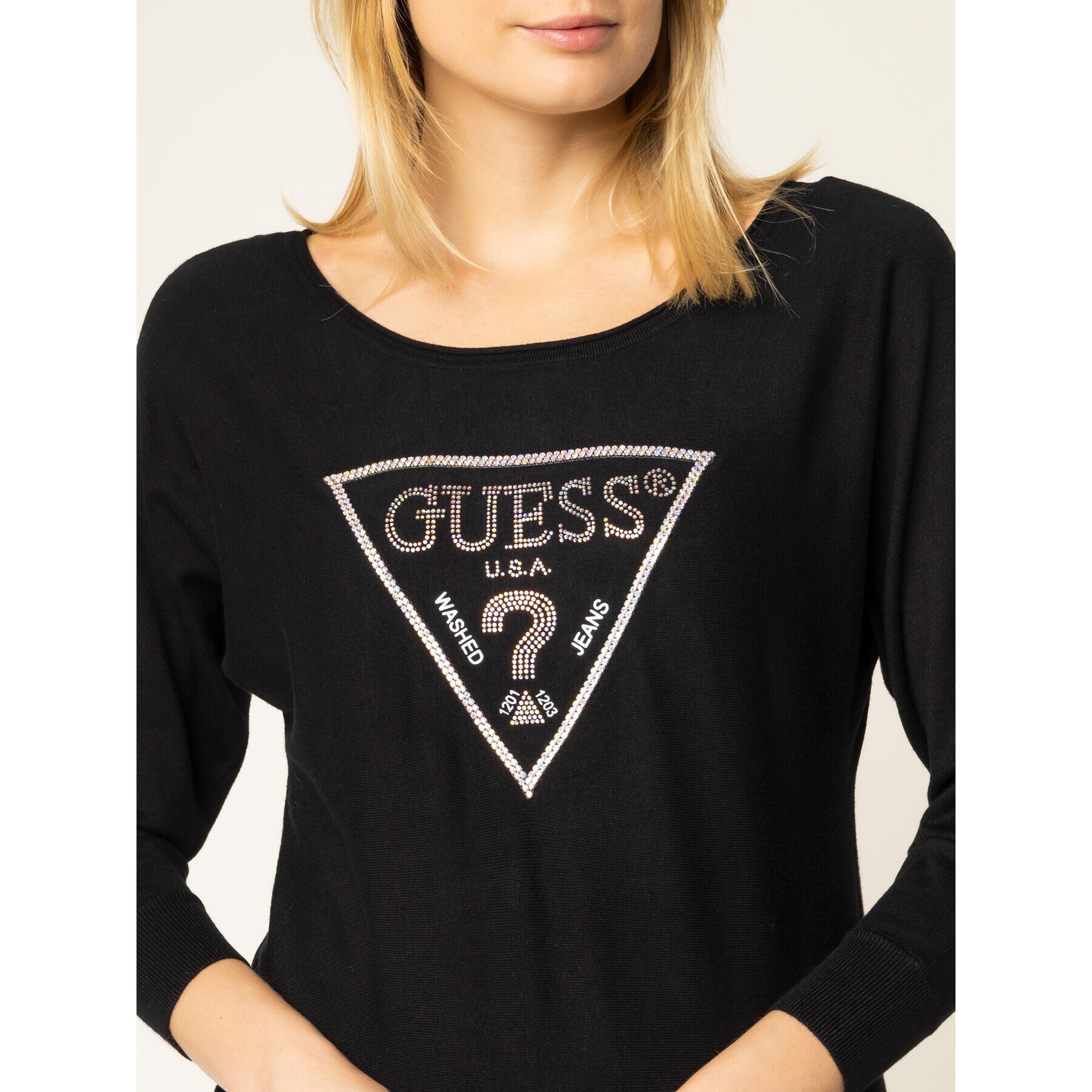 Guess Svetr Nadine W01R94 Z2760 Černá Regular Fit - Pepit.cz