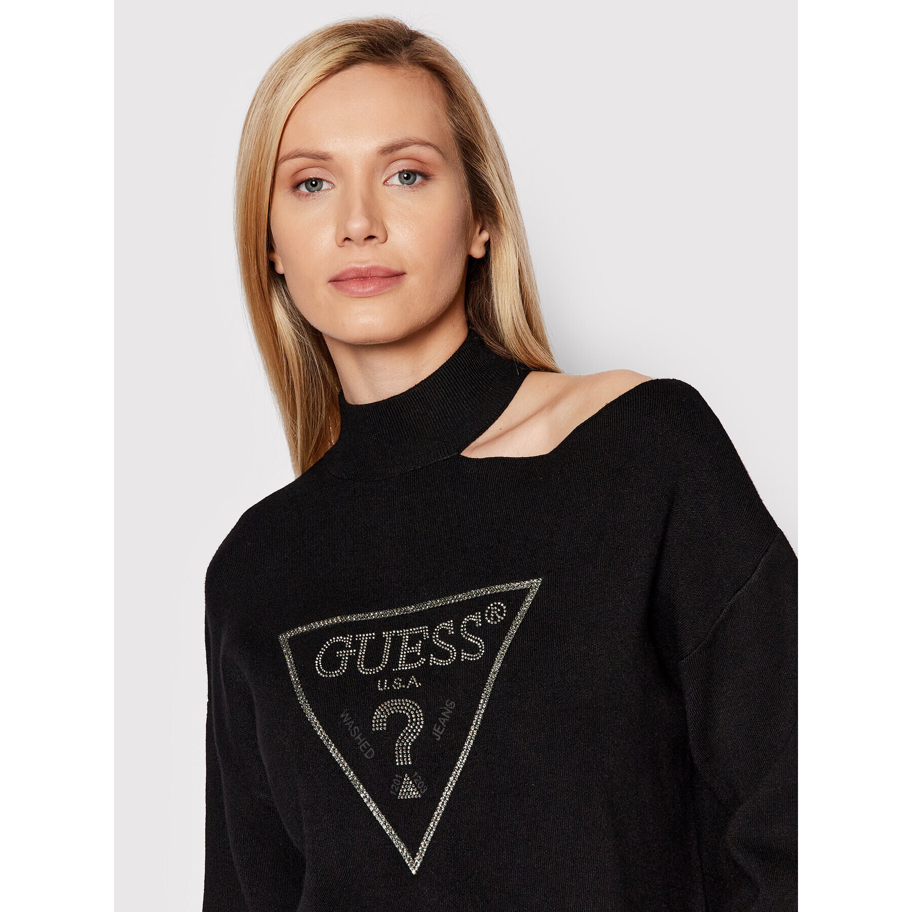 Guess Svetr W2RR18 Z26I0 Černá Relaxed Fit - Pepit.cz