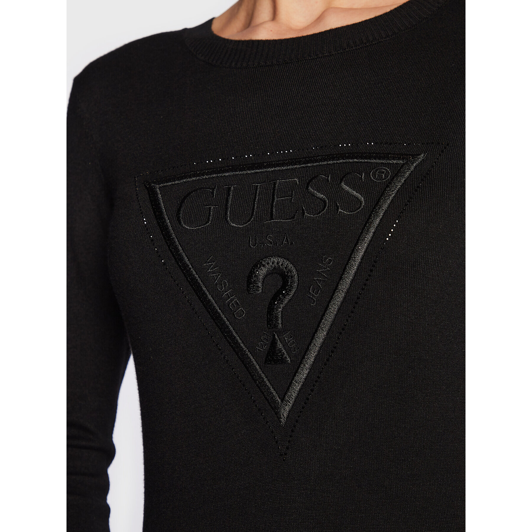 Guess Svetr W3RR48 Z2NQ2 Černá Slim Fit - Pepit.cz