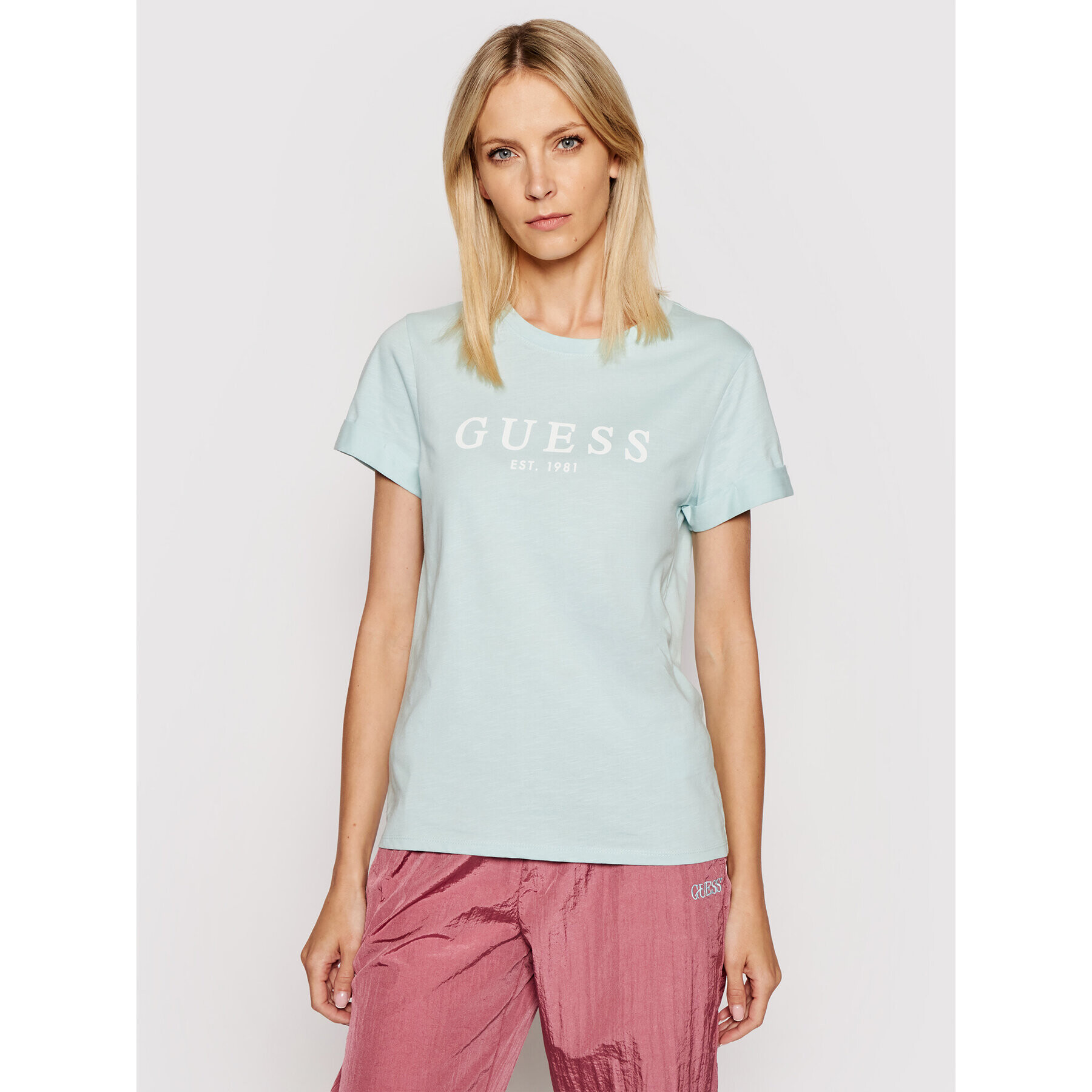 Guess T-Shirt 1981 W0GI69 R8G01 Modrá Regular Fit - Pepit.cz