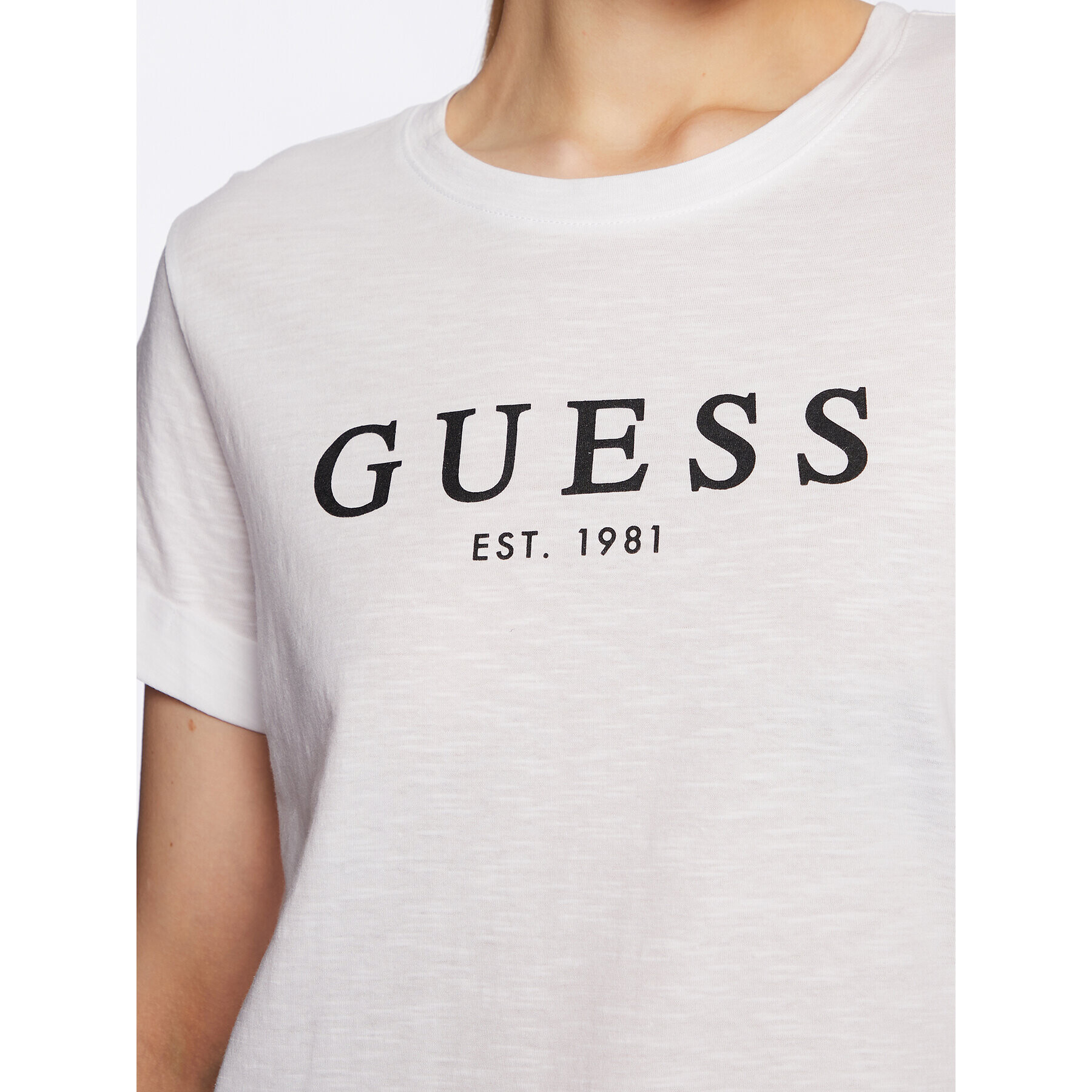 Guess T-Shirt 1981 W2BI68 K8G01 Bílá Regular Fit - Pepit.cz