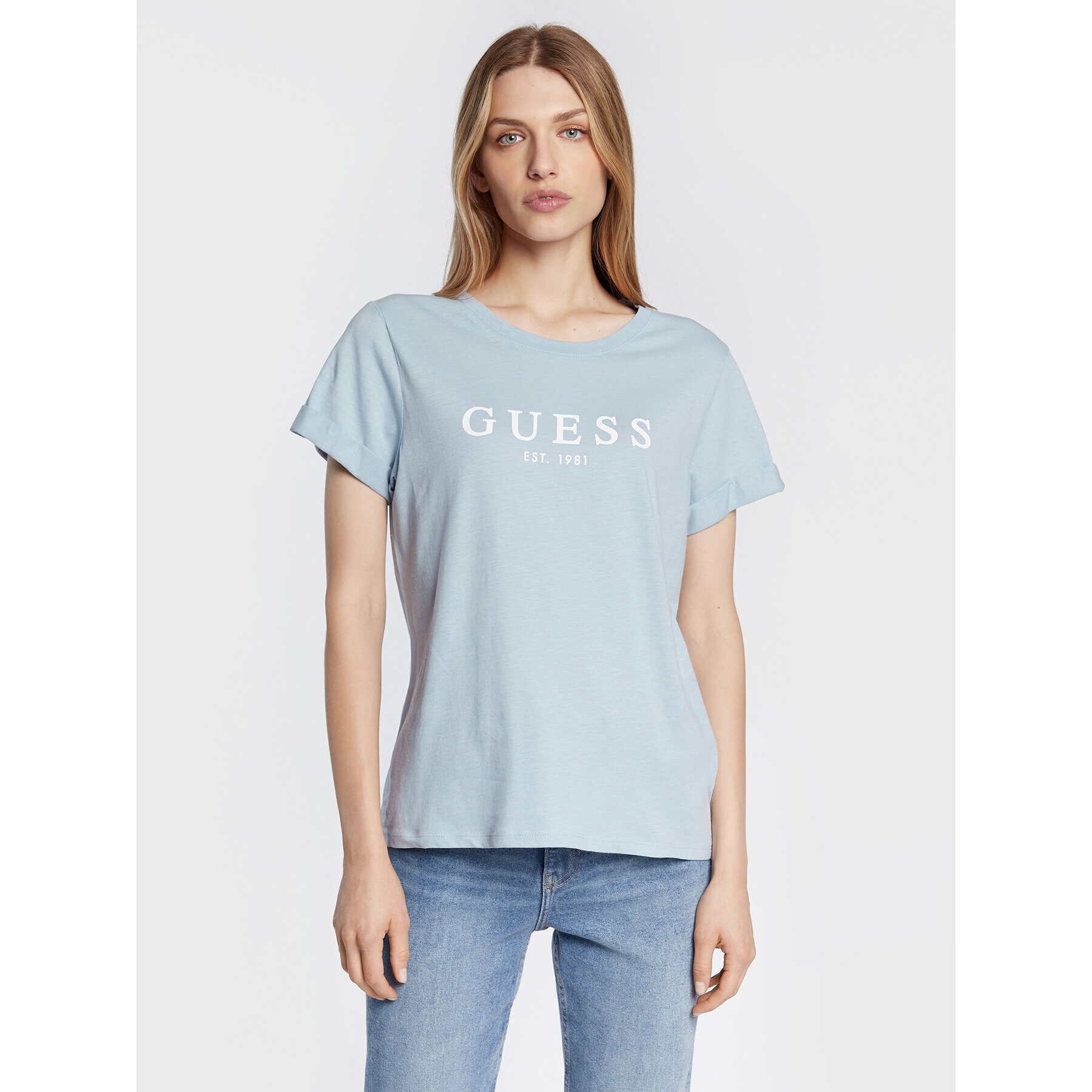 Guess T-Shirt 1981 W2BI68 K8G01 Modrá Regular Fit - Pepit.cz