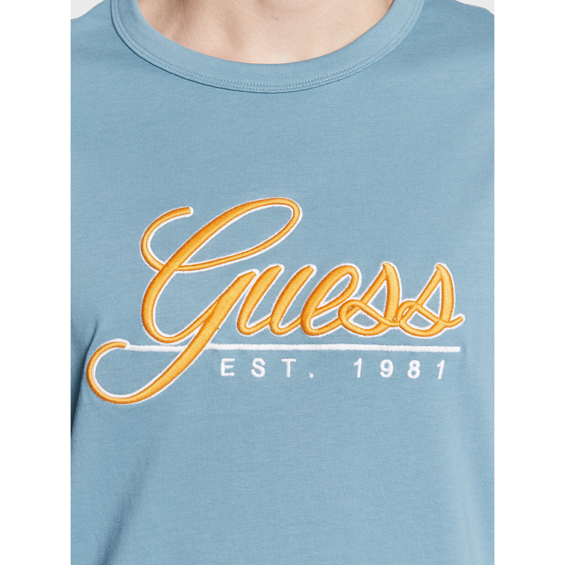 Guess T-Shirt 3D Embro M3GI25 K8FQ4 Modrá Regular Fit - Pepit.cz