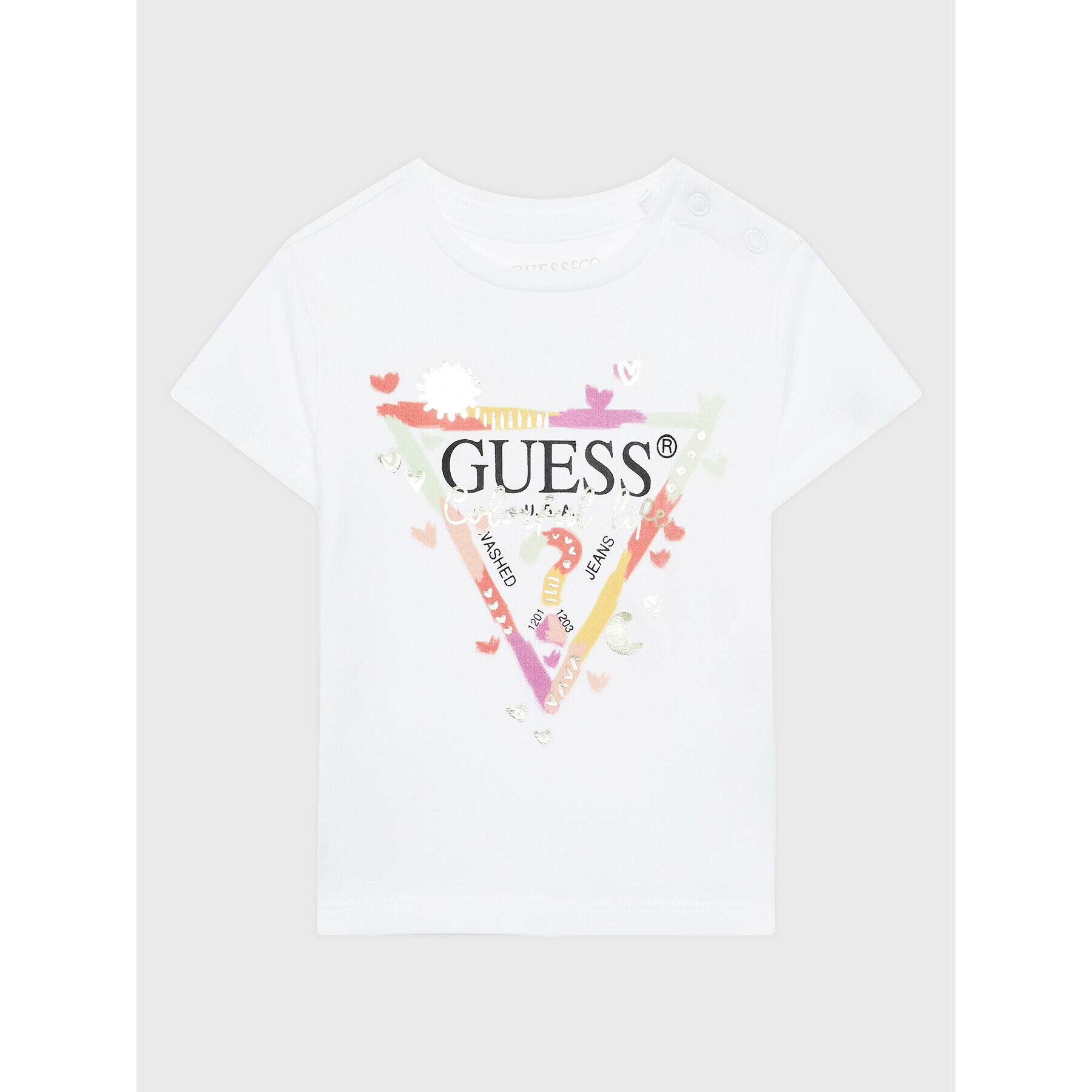 Guess T-Shirt A3GI00 K6YW3 Bílá Regular Fit - Pepit.cz