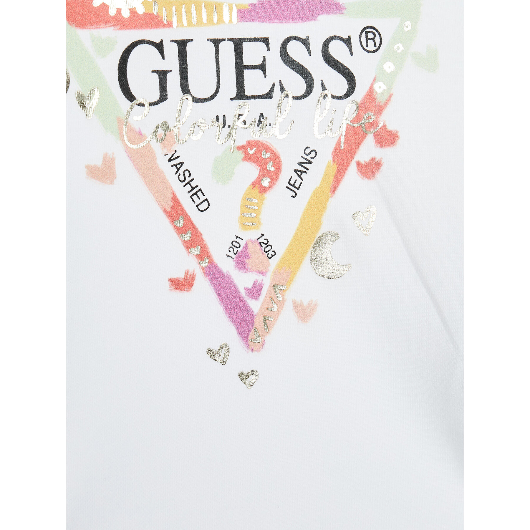 Guess T-Shirt A3GI00 K6YW3 Bílá Regular Fit - Pepit.cz