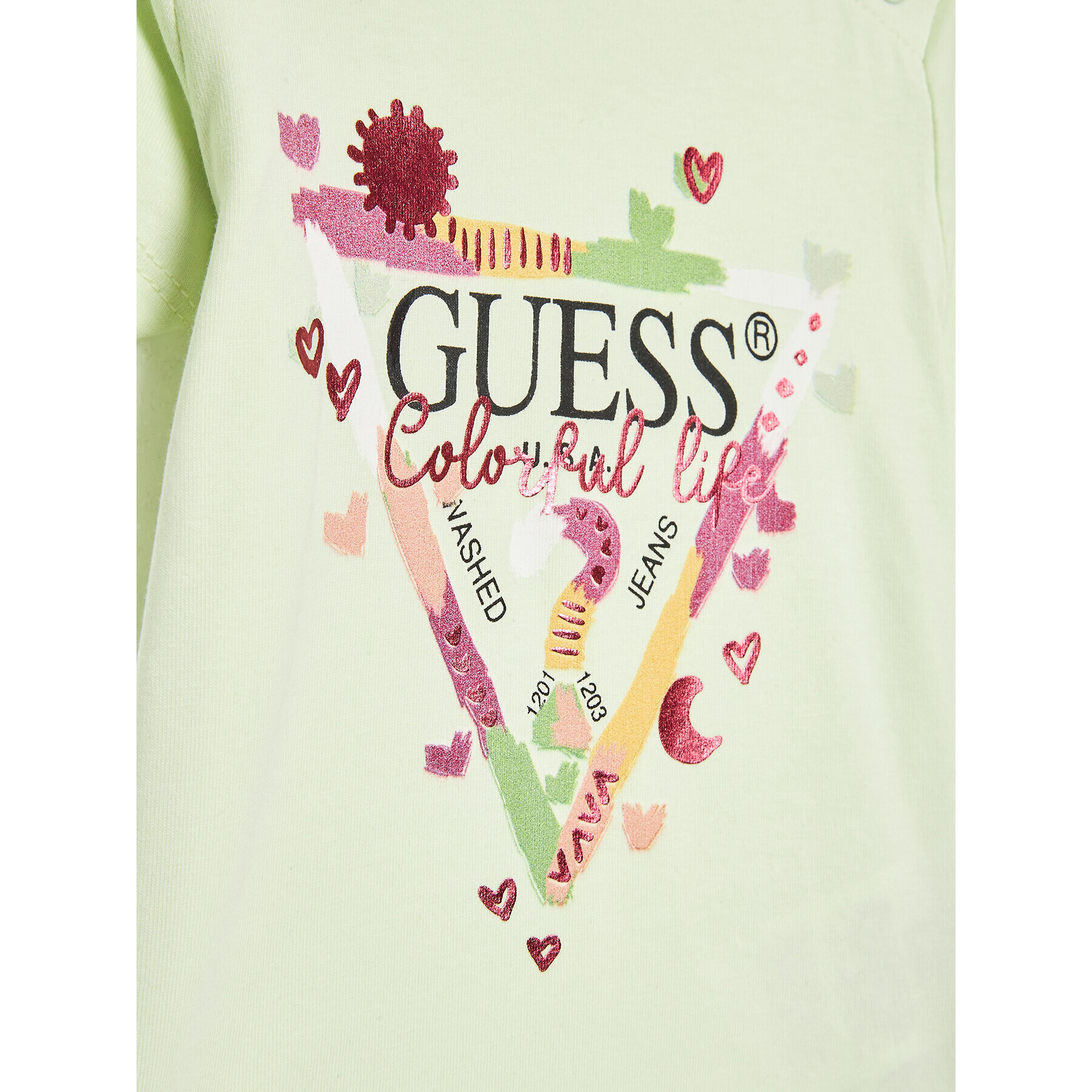 Guess T-Shirt A3GI00 K6YW3 Zelená Regular Fit - Pepit.cz