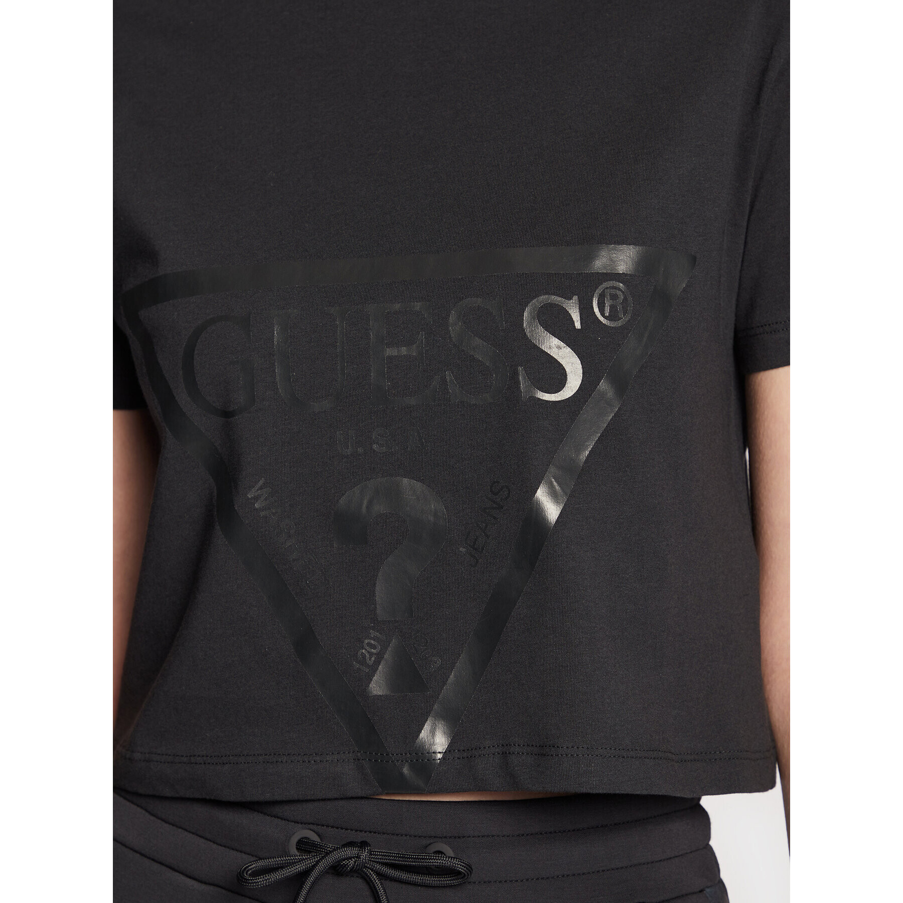 Guess T-Shirt Adele V2YI06 K8HM0 Černá Regular Fit - Pepit.cz