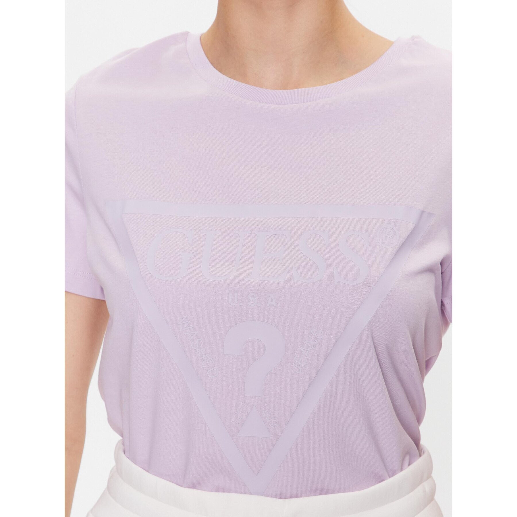 Guess T-Shirt Adele V2YI07 K8HM0 Růžová Regular Fit - Pepit.cz