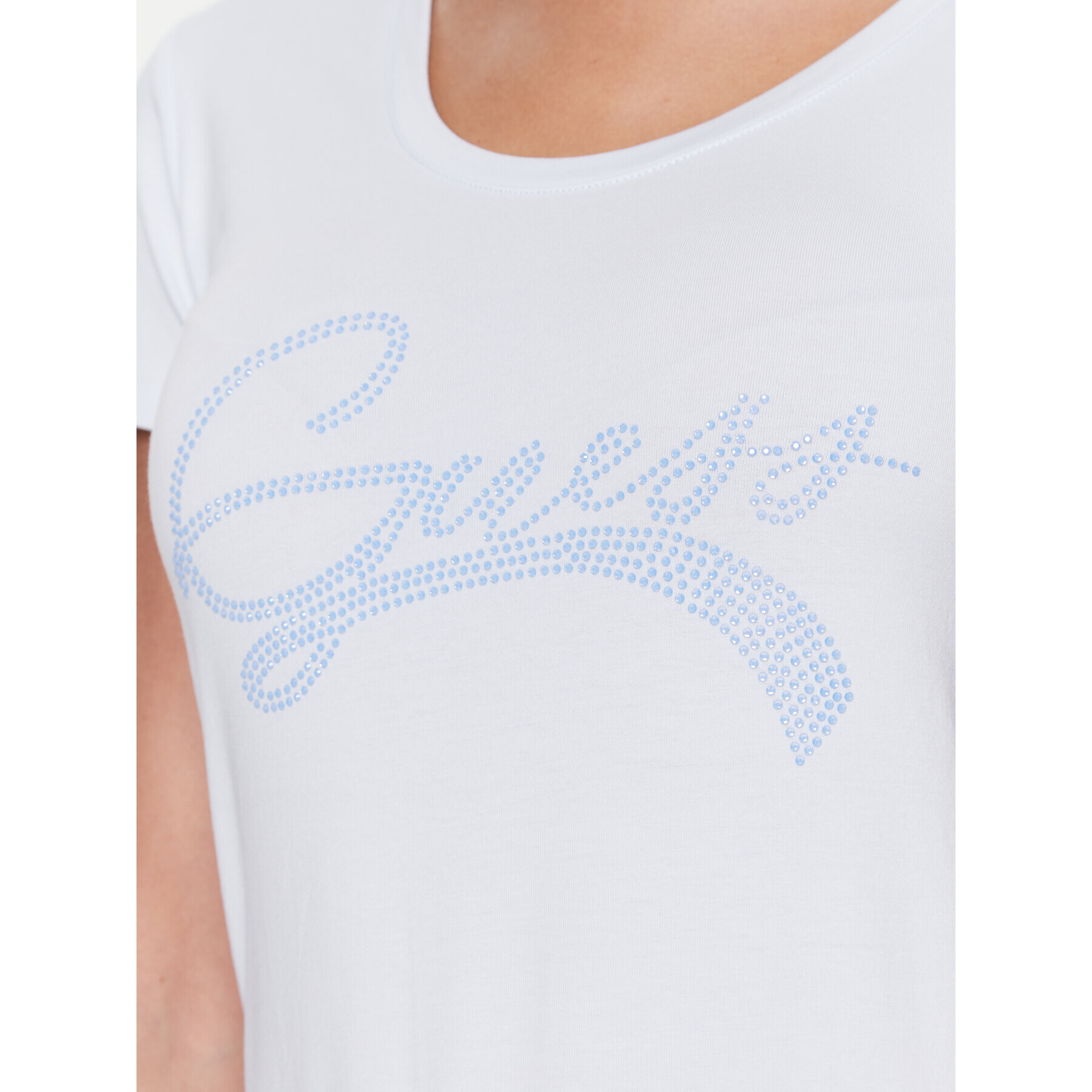 Guess T-Shirt Adelina W3RI14 J1314 Modrá Slim Fit - Pepit.cz