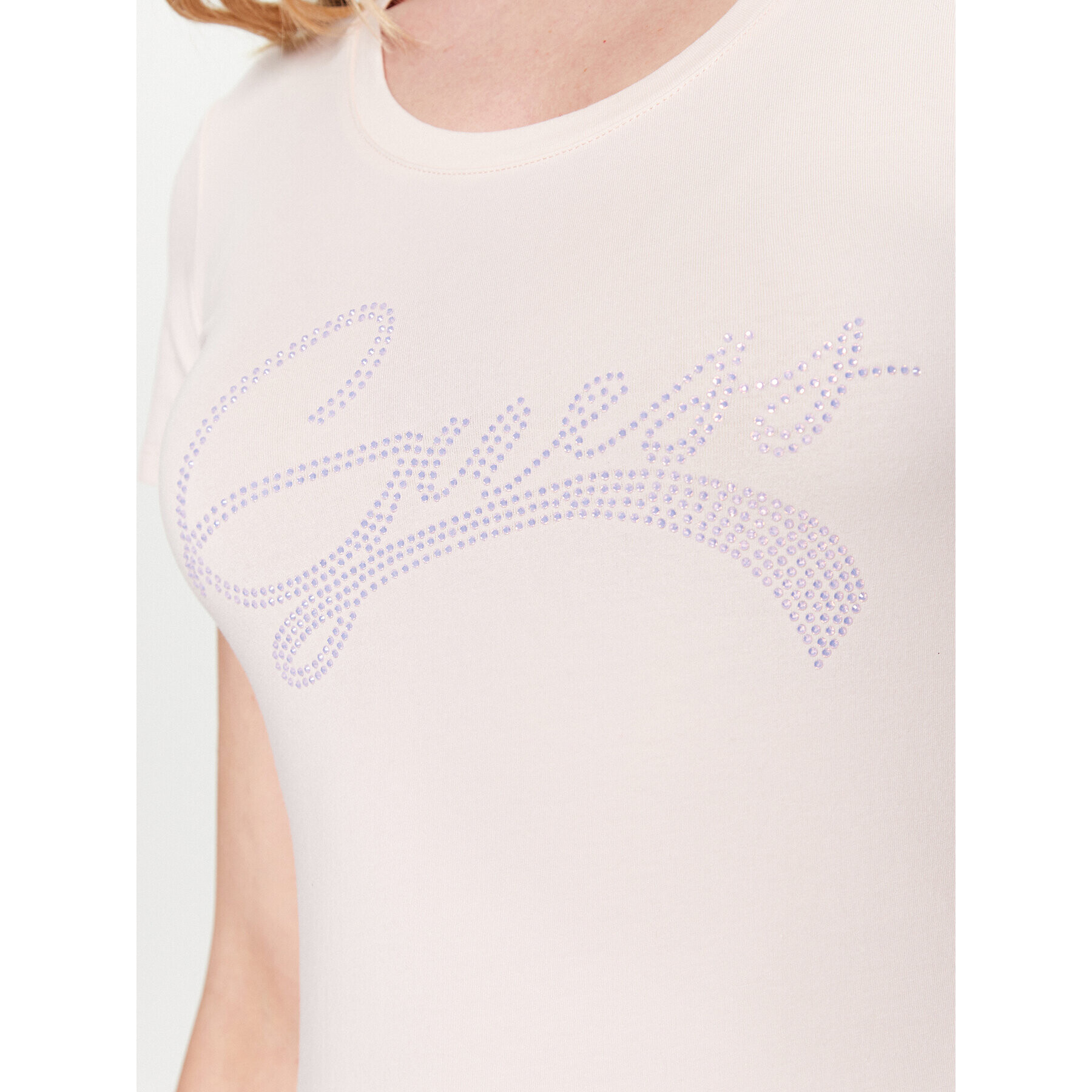 Guess T-Shirt Adelina W3RI14 J1314 Růžová Slim Fit - Pepit.cz