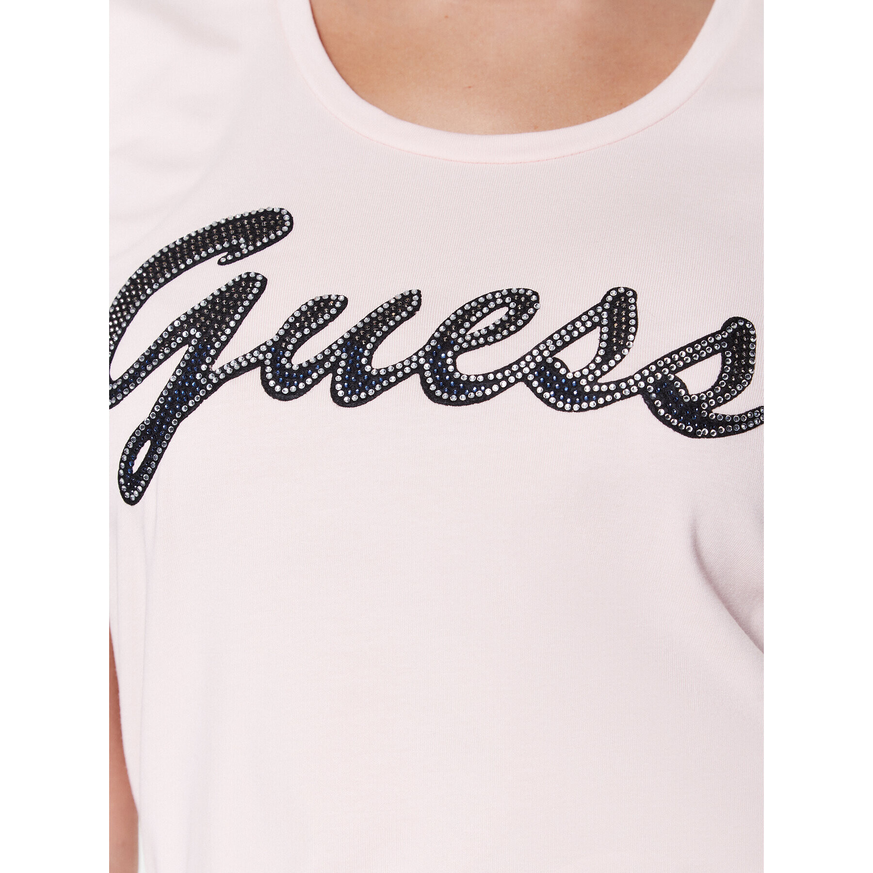 Guess T-Shirt Adriana W3RI50 J1314 Růžová Slim Fit - Pepit.cz